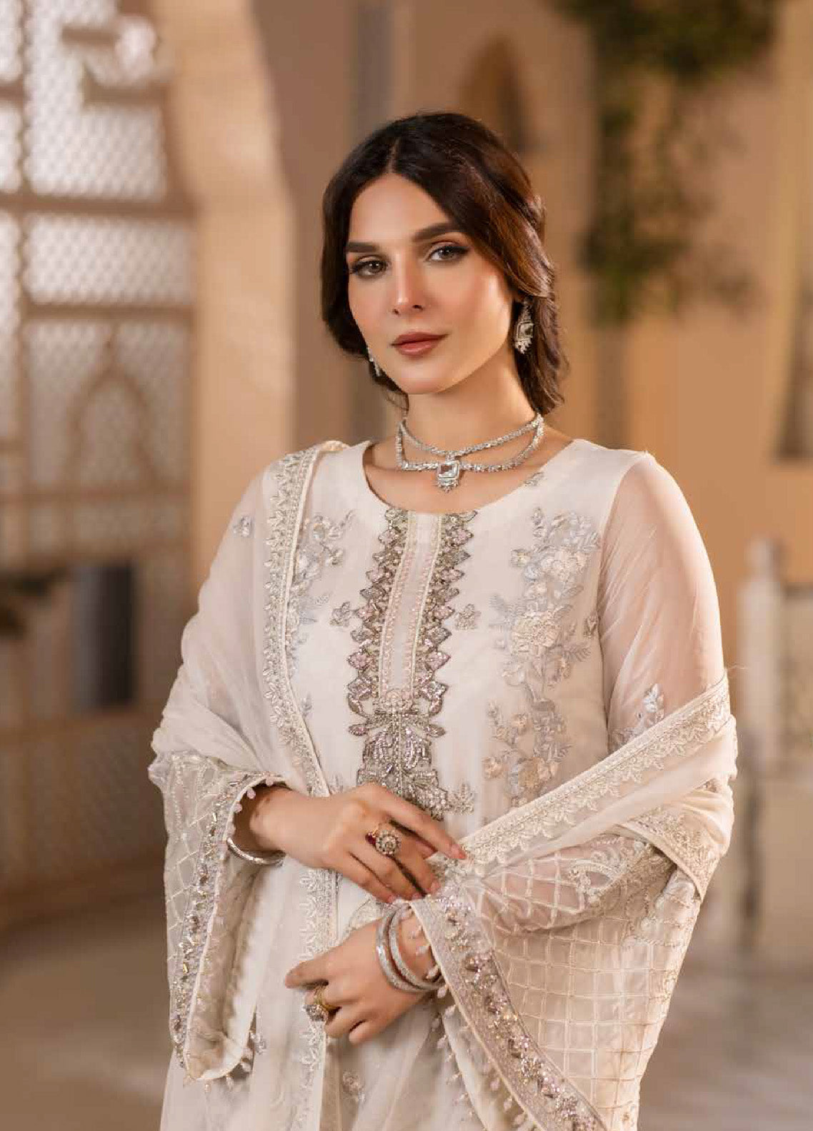 Zarsha By Fashion City Luxury Chiffon Unstitched 3 Piece Suit - FC24Z LCZ-307 PEARL MIST Zarsha By Fashion City Luxury Chiffon Unstitched 3 Piece Suit - FC24Z LCZ-307 PEARL MIST