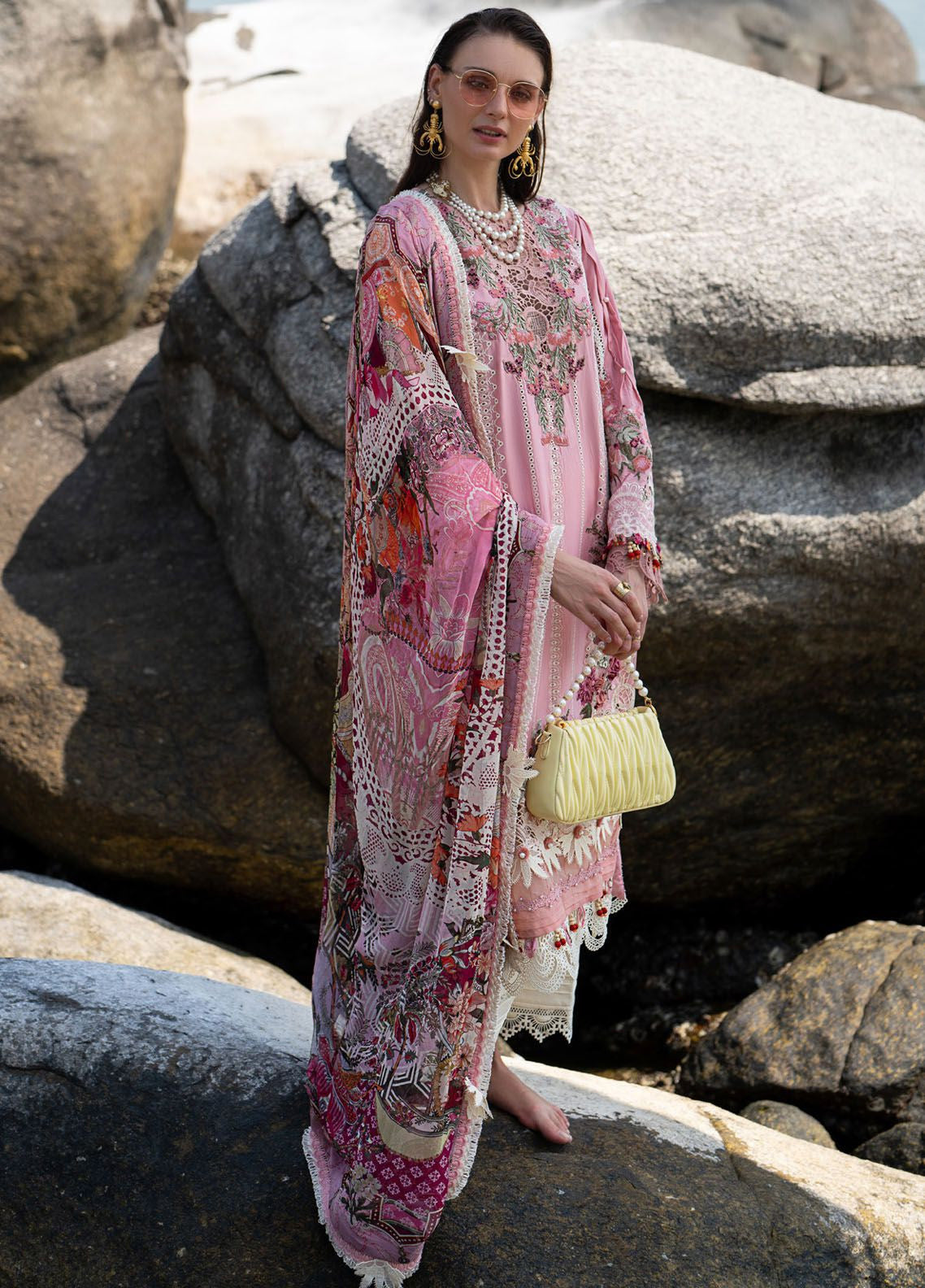 Alif By AJR Couture Signature Luxury Embroidered Lawn 3 Piece Unstitched Suit AJRC24ASLL-04 ROSY Alif By AJR Couture Signature Luxury Embroidered Lawn 3 Piece Unstitched Suit AJRC24ASLL-04 ROSY