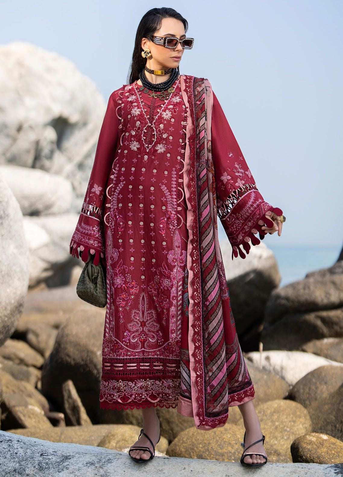 Alif By AJR Couture Signature Luxury Embroidered Lawn 3 Piece Unstitched Suit AJRC24ASLL-05 ELEGANZA Alif By AJR Couture Signature Luxury Embroidered Lawn 3 Piece Unstitched Suit AJRC24ASLL-05 ELEGANZA