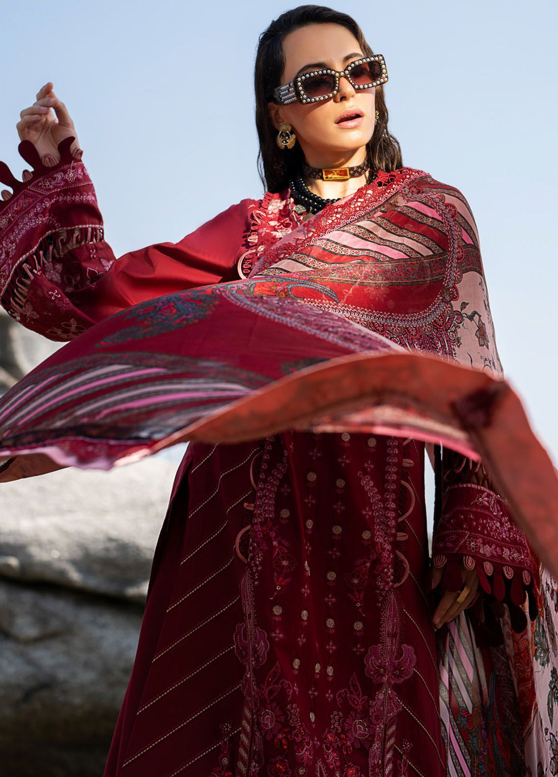 Alif By AJR Couture Signature Luxury Embroidered Lawn 3 Piece Unstitched Suit AJRC24ASLL-05 ELEGANZA Alif By AJR Couture Signature Luxury Embroidered Lawn 3 Piece Unstitched Suit AJRC24ASLL-05 ELEGANZA