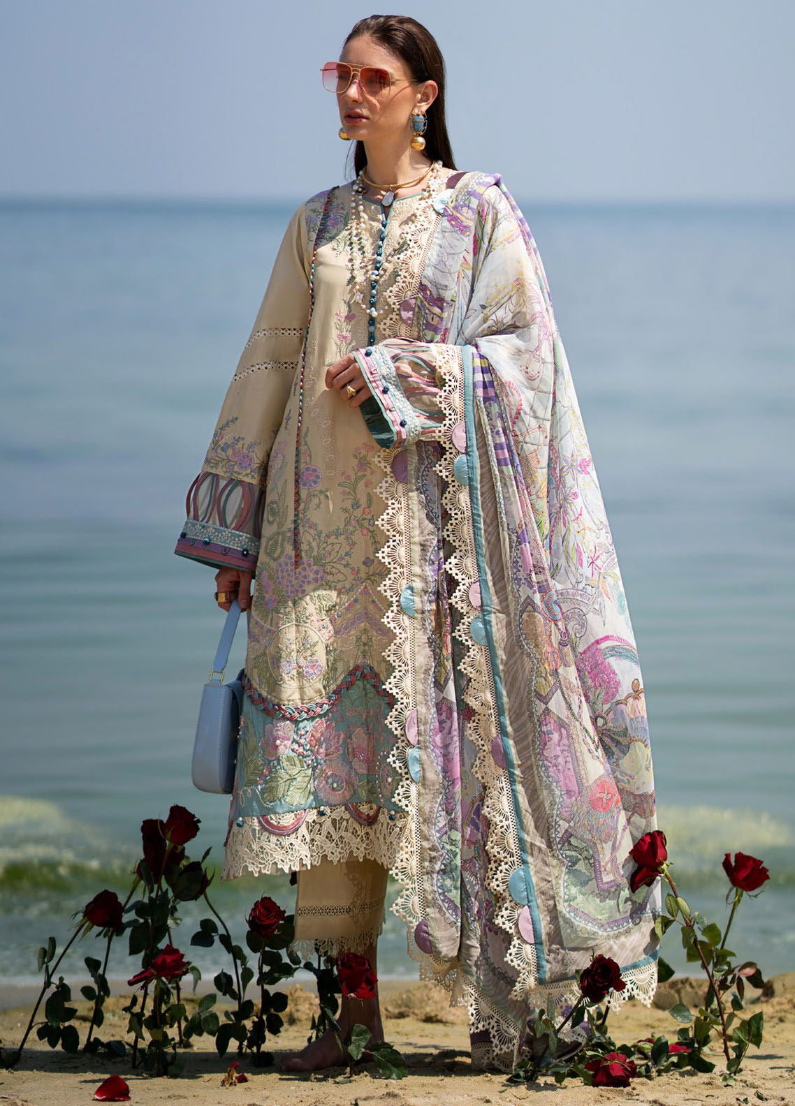 Alif By AJR Couture Signature Luxury Embroidered Lawn 3 Piece Unstitched Suit AJRC24ASLL-08 CORALINE Alif By AJR Couture Signature Luxury Embroidered Lawn 3 Piece Unstitched Suit AJRC24ASLL-08 CORALINE