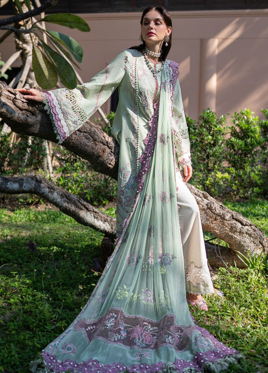 Alif By AJR Couture Signature Luxury Embroidered Lawn 3 Piece Unstitched Suit AJRC24ASLL-10 AURA Alif By AJR Couture Signature Luxury Embroidered Lawn 3 Piece Unstitched Suit AJRC24ASLL-10 AURA