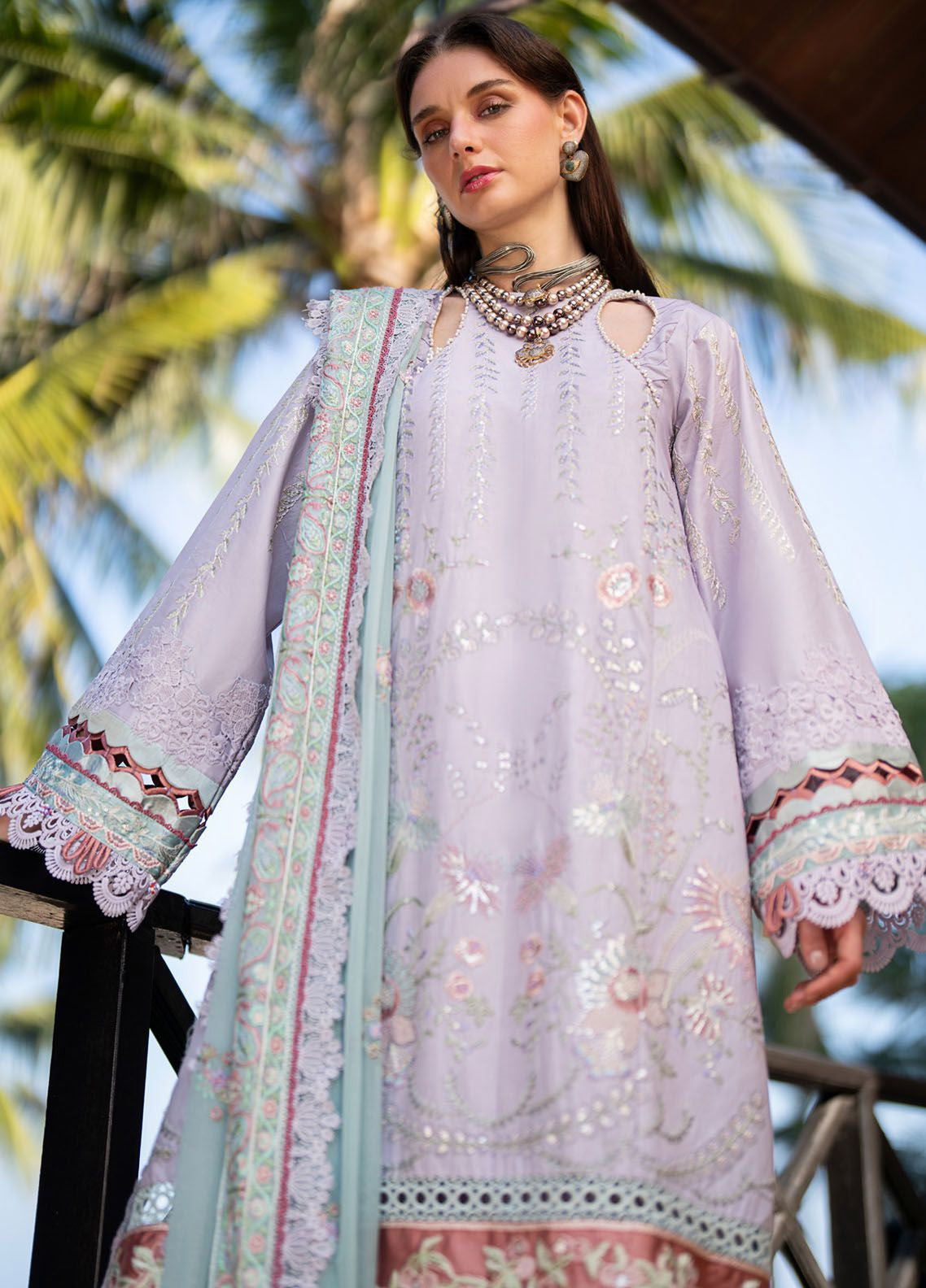 Alif By AJR Couture Signature Luxury Embroidered Lawn 3 Piece Unstitched Suit AJRC24ASLL-11 CASTLE Alif By AJR Couture Signature Luxury Embroidered Lawn 3 Piece Unstitched Suit AJRC24ASLL-11 CASTLE