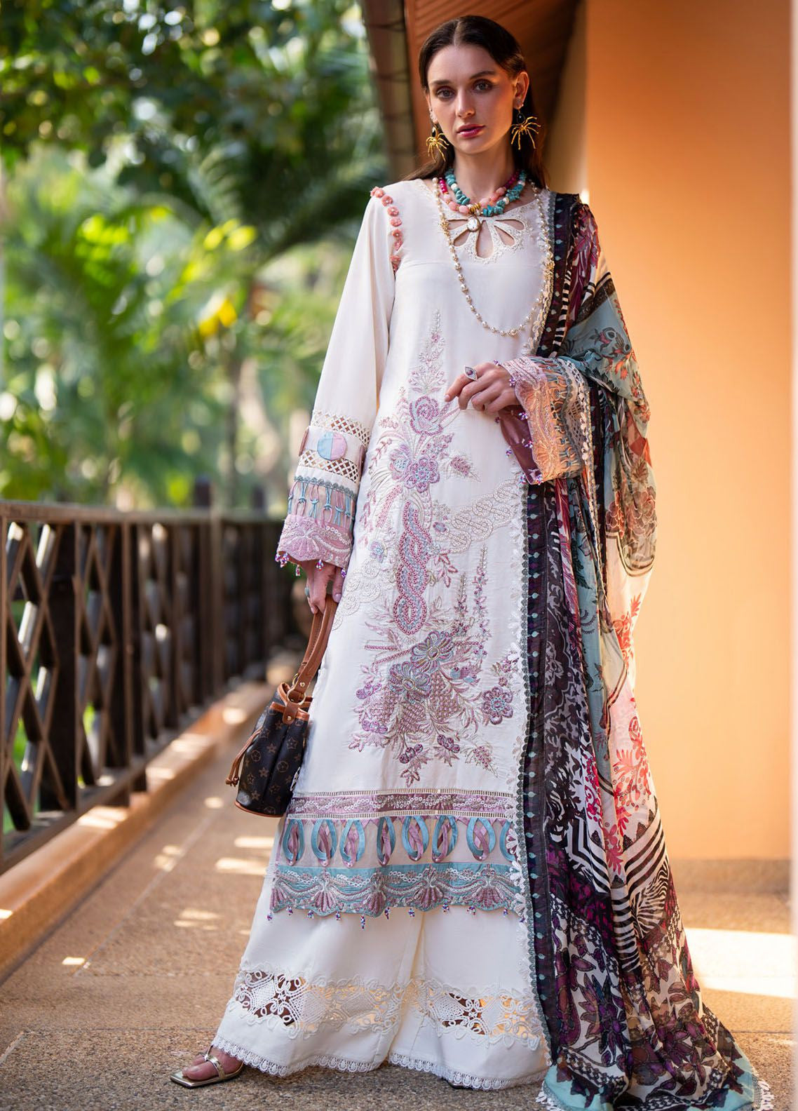 Alif By AJR Couture Signature Luxury Embroidered Lawn 3 Piece Unstitched Suit AJRC24ASLL-12 SUNBEAM Alif By AJR Couture Signature Luxury Embroidered Lawn 3 Piece Unstitched Suit AJRC24ASLL-12 SUNBEAM
