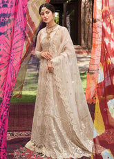 Ayzel Sangat By Afrozeh Embroidered Net Unstitched 3 Piece Suit - SULTANA BEGUM