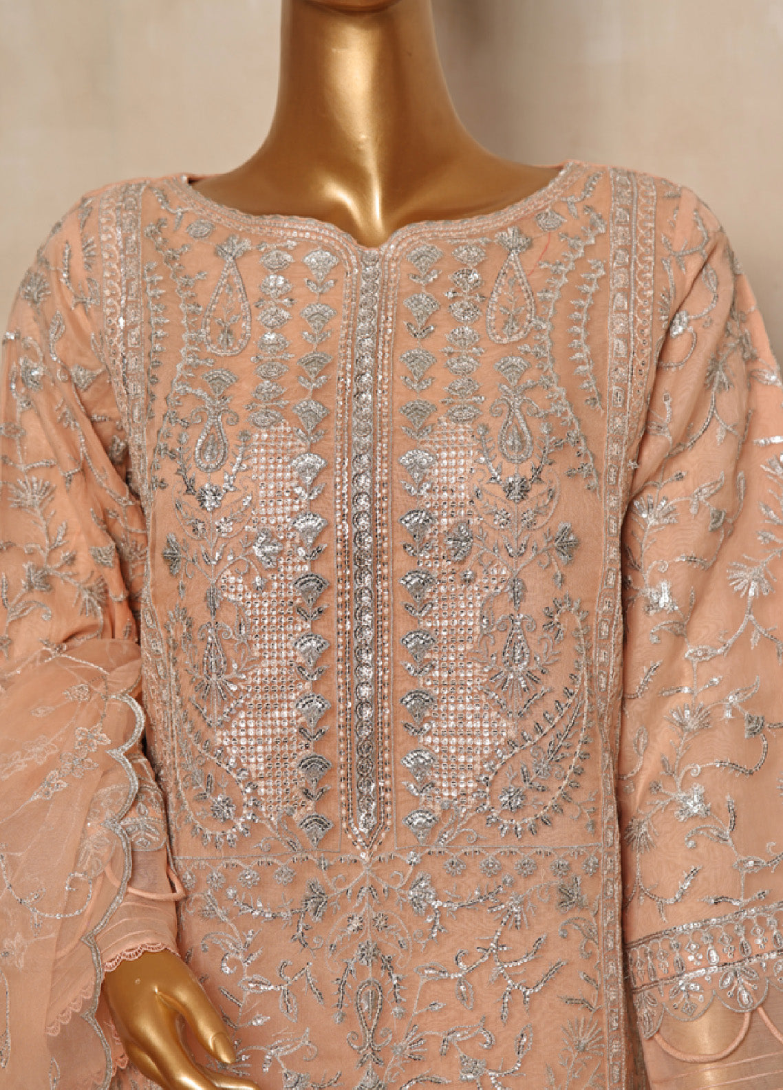 Bin Saeed Festive Embroidered Organza 3 Piece Stitched Suit BS24FOS-08 Bin Saeed Festive Embroidered Organza 3 Piece Stitched Suit BS24FOS-08