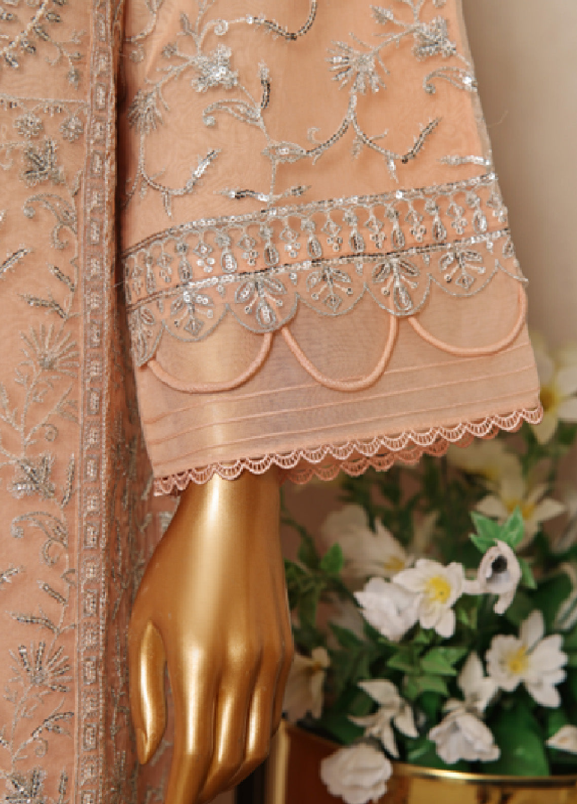 Bin Saeed Festive Embroidered Organza 3 Piece Stitched Suit BS24FOS-08 Bin Saeed Festive Embroidered Organza 3 Piece Stitched Suit BS24FOS-08