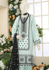 Huse By Humdum Embroidered Viscose Unstitched 3 Piece Suit - 03