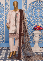 HZ Oriental Orchid Embroidered Lawn D#1167B