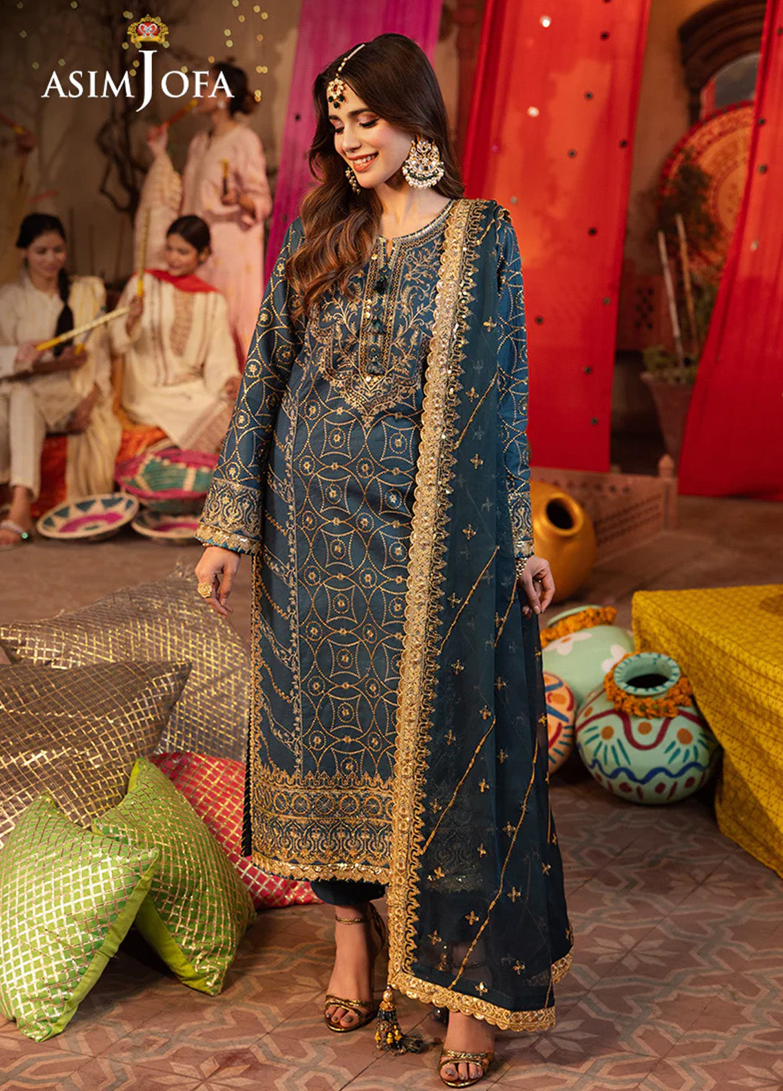 Chamak Damak By Asim Jofa Luxury Festive Embroidered Lawn 3 Piece Unstitched Suit AJ24CD AJCD-01 Chamak Damak By Asim Jofa Luxury Festive Embroidered Lawn 3 Piece Unstitched Suit AJ24CD AJCD-01