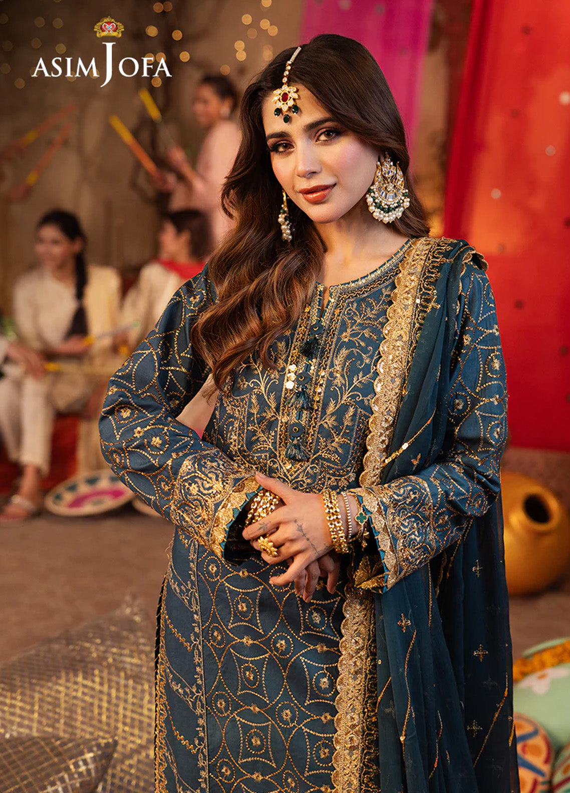 Chamak Damak By Asim Jofa Luxury Festive Embroidered Lawn 3 Piece Unstitched Suit AJ24CD AJCD-01 Chamak Damak By Asim Jofa Luxury Festive Embroidered Lawn 3 Piece Unstitched Suit AJ24CD AJCD-01