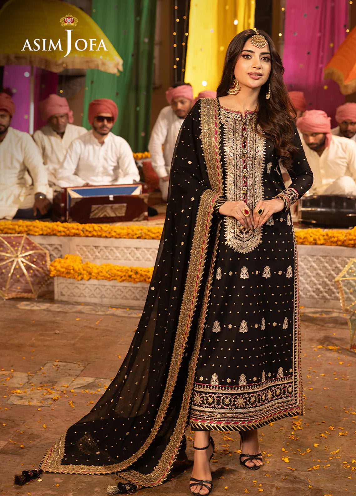 Chamak Damak By Asim Jofa Luxury Festive Embroidered Lawn 3 Piece Unstitched Suit AJ24CD AJCD-02 Chamak Damak By Asim Jofa Luxury Festive Embroidered Lawn 3 Piece Unstitched Suit AJ24CD AJCD-02