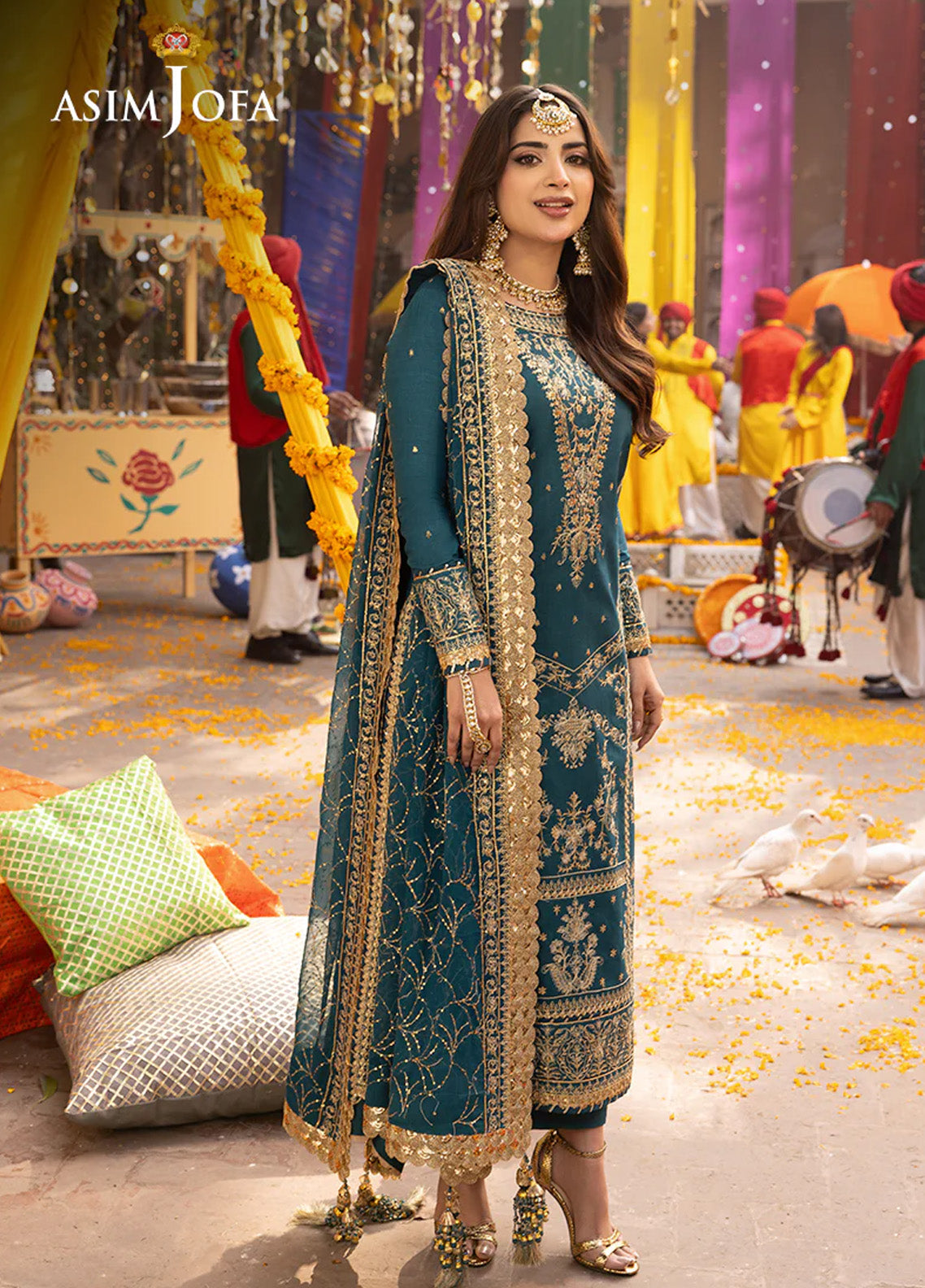 Chamak Damak By Asim Jofa Luxury Festive Embroidered Lawn 3 Piece Unstitched Suit AJ24CD AJCD-07 Chamak Damak By Asim Jofa Luxury Festive Embroidered Lawn 3 Piece Unstitched Suit AJ24CD AJCD-07