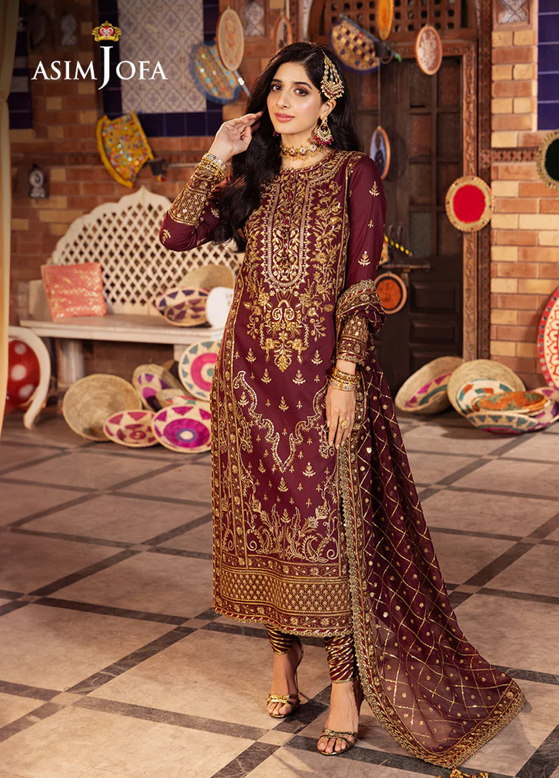 Chamak Damak By Asim Jofa Luxury Festive Embroidered Lawn 3 Piece Unstitched Suit AJ24CD AJCD-09 Chamak Damak By Asim Jofa Luxury Festive Embroidered Lawn 3 Piece Unstitched Suit AJ24CD AJCD-09