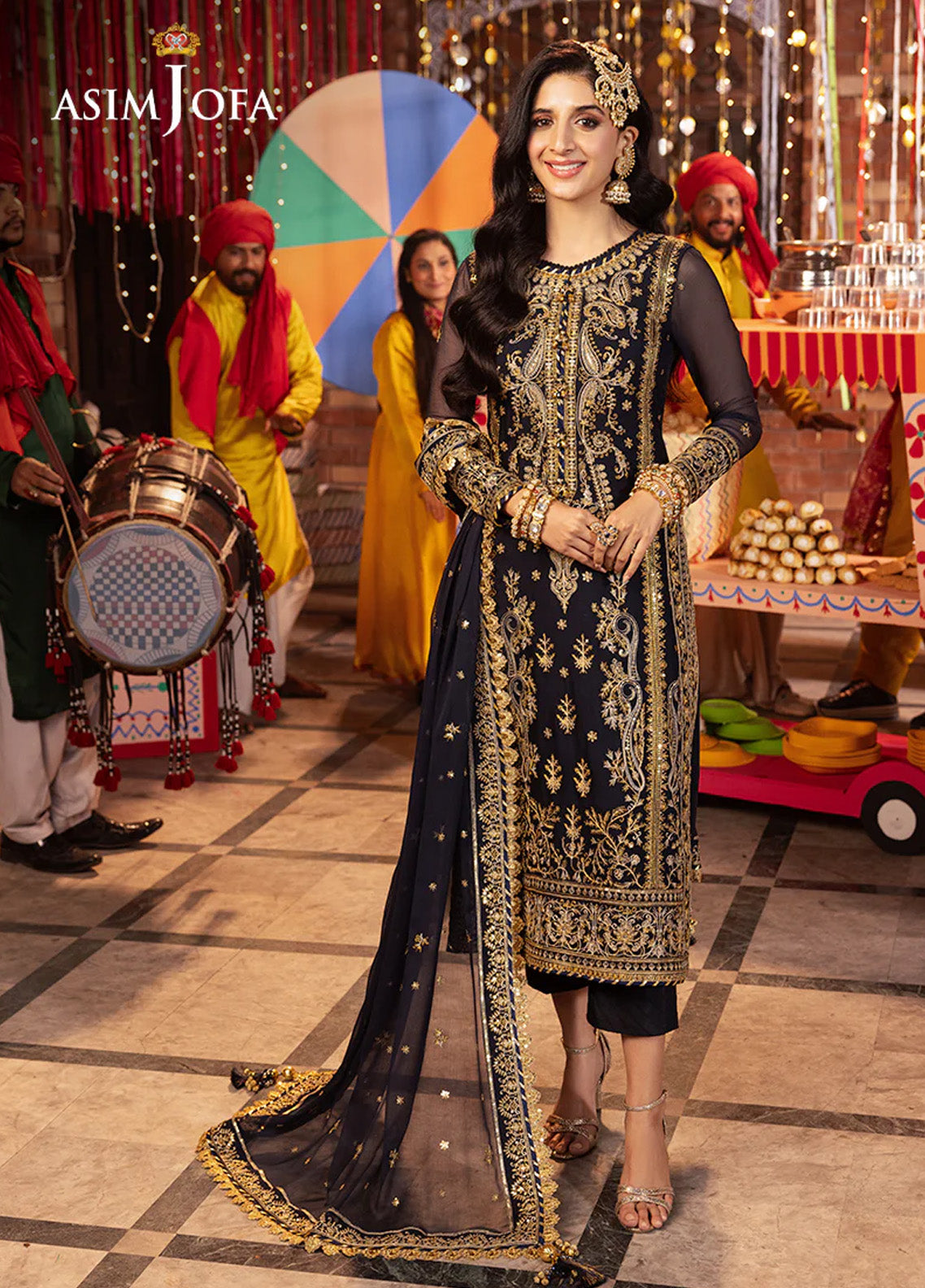 Chamak Damak By Asim Jofa Luxury Festive Embroidered Lawn 3 Piece Unstitched Suit AJ24CD AJCD-11 Chamak Damak By Asim Jofa Luxury Festive Embroidered Lawn 3 Piece Unstitched Suit AJ24CD AJCD-11