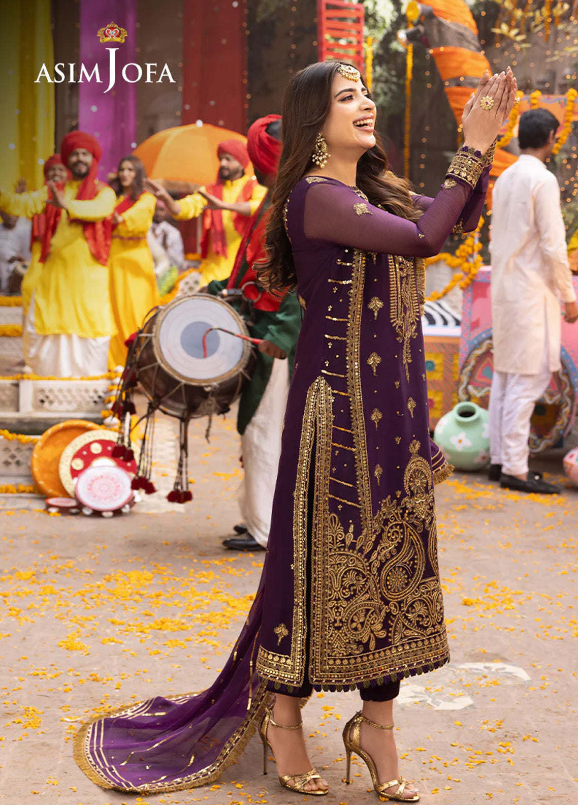 Chamak Damak By Asim Jofa Luxury Festive Embroidered Lawn 3 Piece Unstitched Suit AJ24CD AJCD-17 Chamak Damak By Asim Jofa Luxury Festive Embroidered Lawn 3 Piece Unstitched Suit AJ24CD AJCD-17