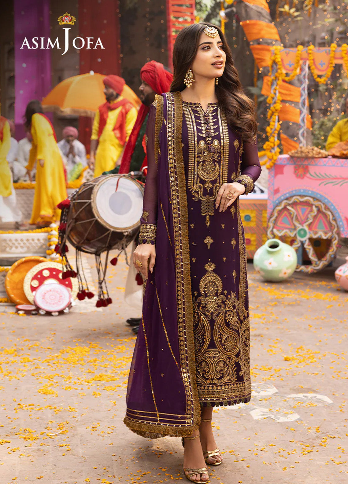 Chamak Damak By Asim Jofa Luxury Festive Embroidered Lawn 3 Piece Unstitched Suit AJ24CD AJCD-17 Chamak Damak By Asim Jofa Luxury Festive Embroidered Lawn 3 Piece Unstitched Suit AJ24CD AJCD-17