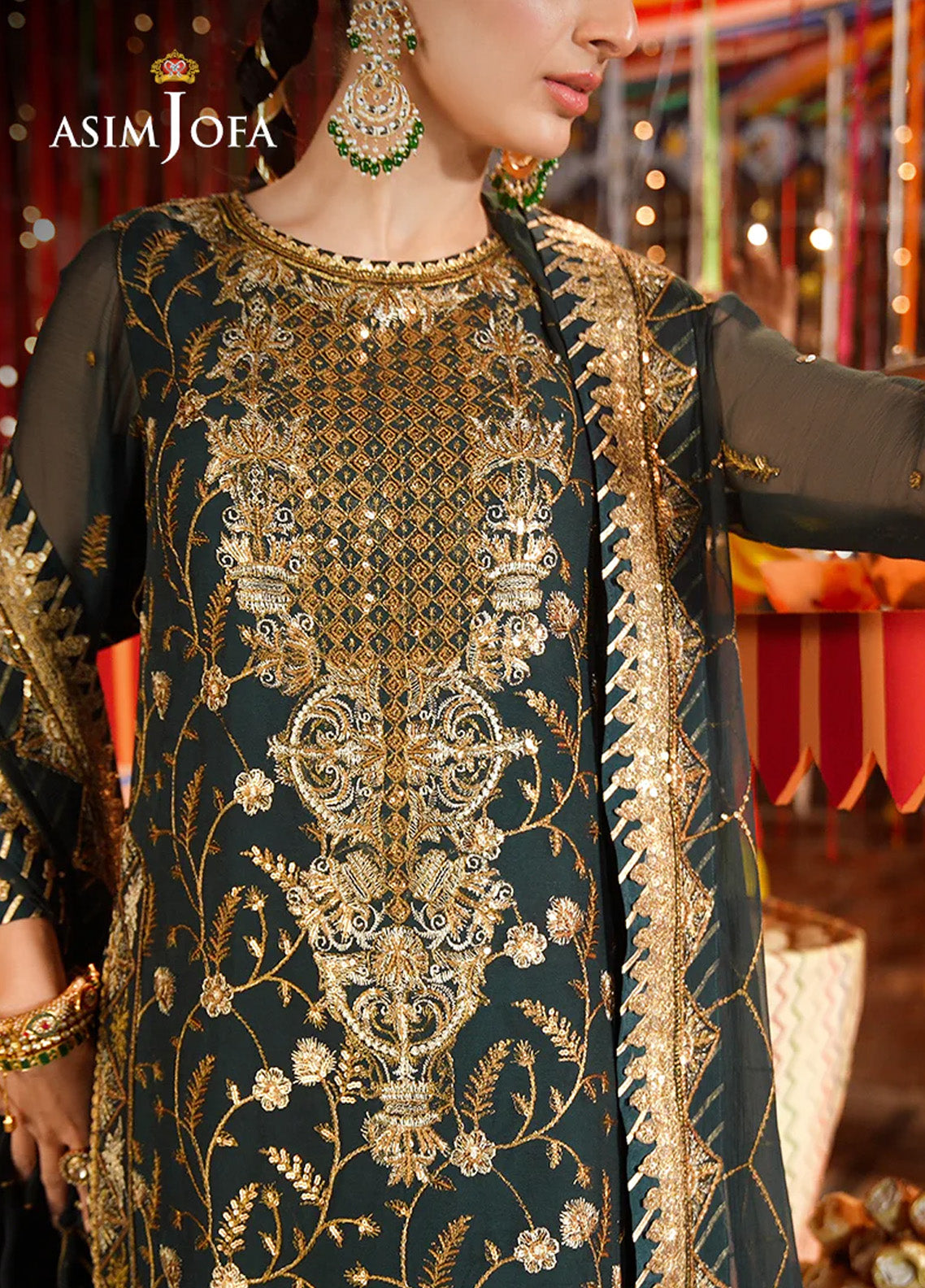Chamak Damak By Asim Jofa Luxury Festive Embroidered Lawn 3 Piece Unstitched Suit AJ24CD AJCD-18 Chamak Damak By Asim Jofa Luxury Festive Embroidered Lawn 3 Piece Unstitched Suit AJ24CD AJCD-18
