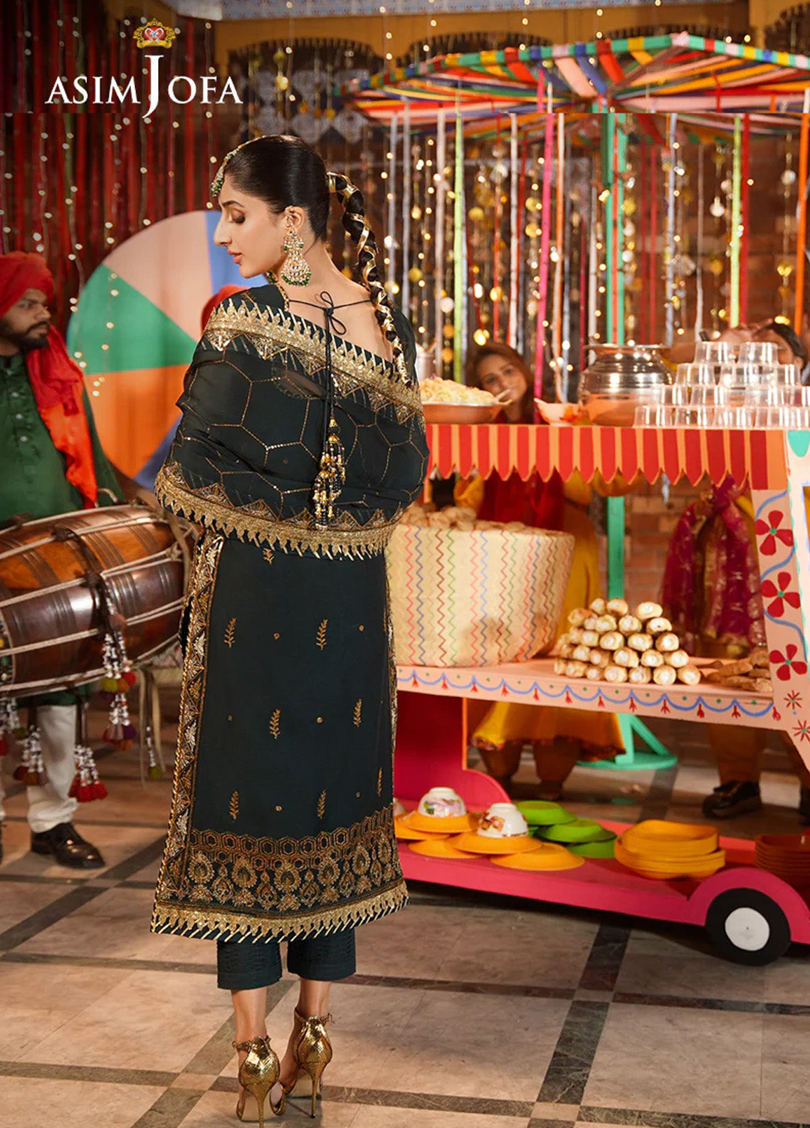 Chamak Damak By Asim Jofa Luxury Festive Embroidered Lawn 3 Piece Unstitched Suit AJ24CD AJCD-18 Chamak Damak By Asim Jofa Luxury Festive Embroidered Lawn 3 Piece Unstitched Suit AJ24CD AJCD-18