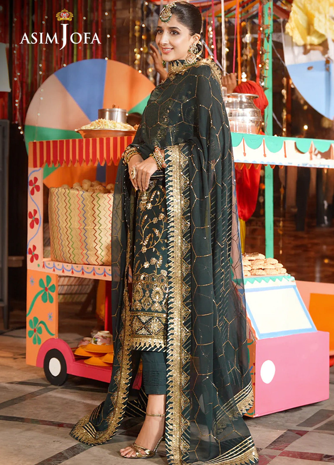 Chamak Damak By Asim Jofa Luxury Festive Embroidered Lawn 3 Piece Unstitched Suit AJ24CD AJCD-18 Chamak Damak By Asim Jofa Luxury Festive Embroidered Lawn 3 Piece Unstitched Suit AJ24CD AJCD-18