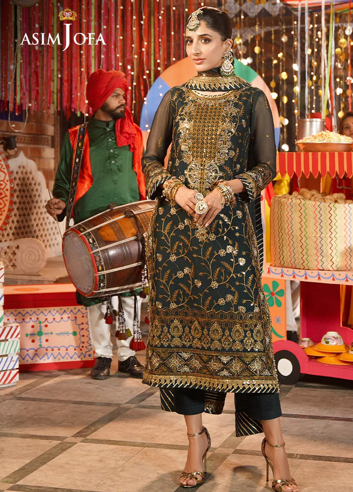 Chamak Damak By Asim Jofa Luxury Festive Embroidered Lawn 3 Piece Unstitched Suit AJ24CD AJCD-18 Chamak Damak By Asim Jofa Luxury Festive Embroidered Lawn 3 Piece Unstitched Suit AJ24CD AJCD-18