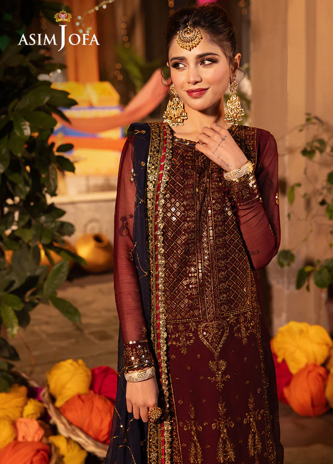 Chamak Damak By Asim Jofa Luxury Festive Embroidered Lawn 3 Piece Unstitched Suit AJ24CD AJCD-20 Chamak Damak By Asim Jofa Luxury Festive Embroidered Lawn 3 Piece Unstitched Suit AJ24CD AJCD-20