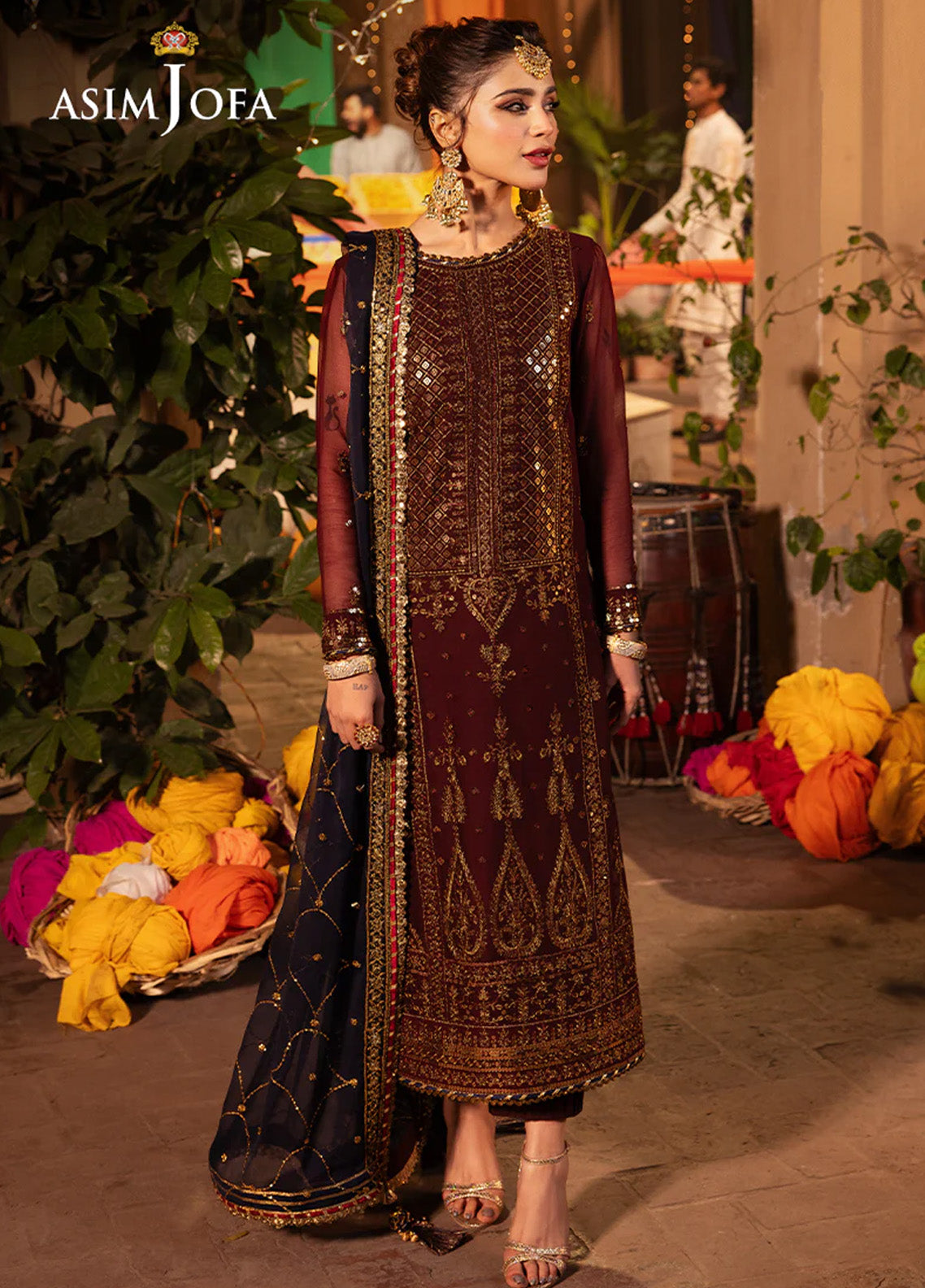 Chamak Damak By Asim Jofa Luxury Festive Embroidered Lawn 3 Piece Unstitched Suit AJ24CD AJCD-20 Chamak Damak By Asim Jofa Luxury Festive Embroidered Lawn 3 Piece Unstitched Suit AJ24CD AJCD-20