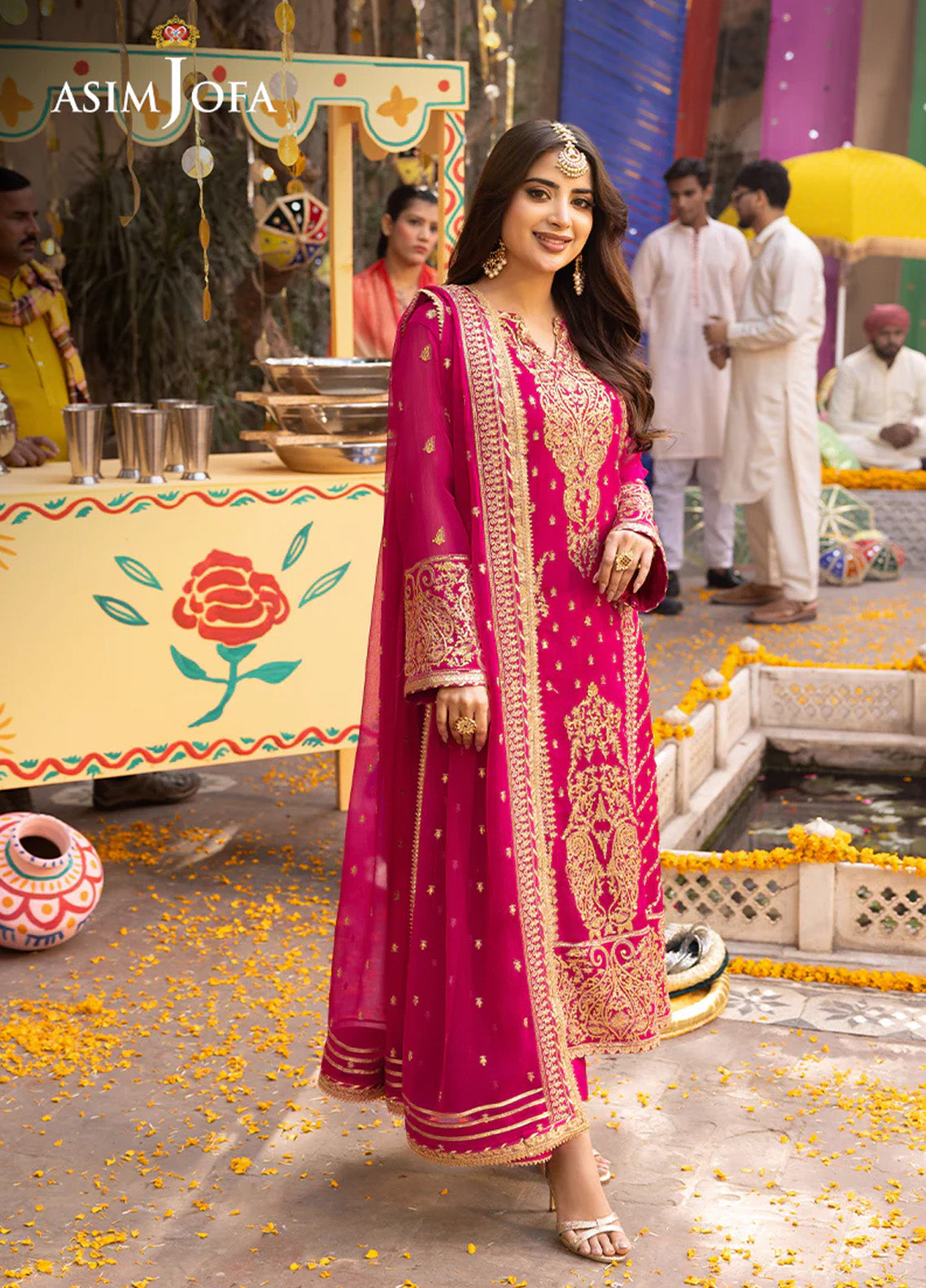 Chamak Damak By Asim Jofa Luxury Festive Embroidered Lawn 3 Piece Unstitched Suit AJ24CD AJCD-21 Chamak Damak By Asim Jofa Luxury Festive Embroidered Lawn 3 Piece Unstitched Suit AJ24CD AJCD-21