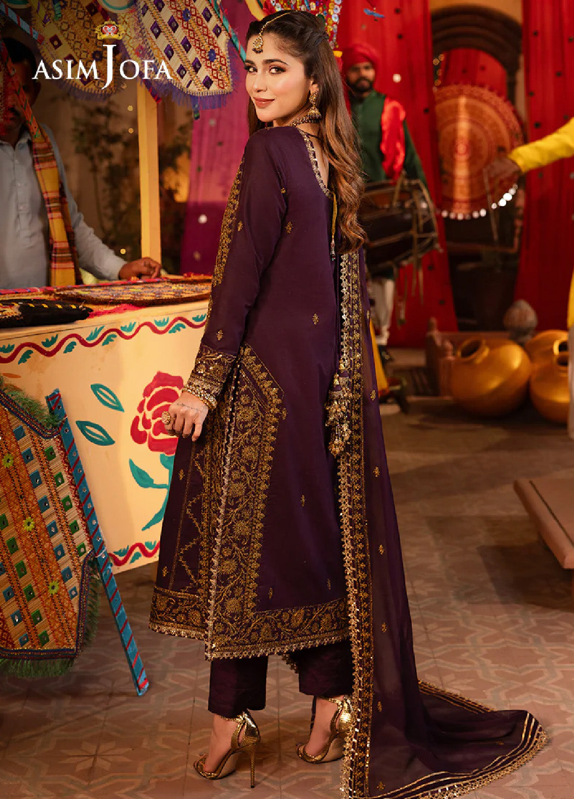 Chamak Damak By Asim Jofa Luxury Festive Embroidered Lawn 3 Piece Unstitched Suit AJ24CD AJCD-23 Chamak Damak By Asim Jofa Luxury Festive Embroidered Lawn 3 Piece Unstitched Suit AJ24CD AJCD-23