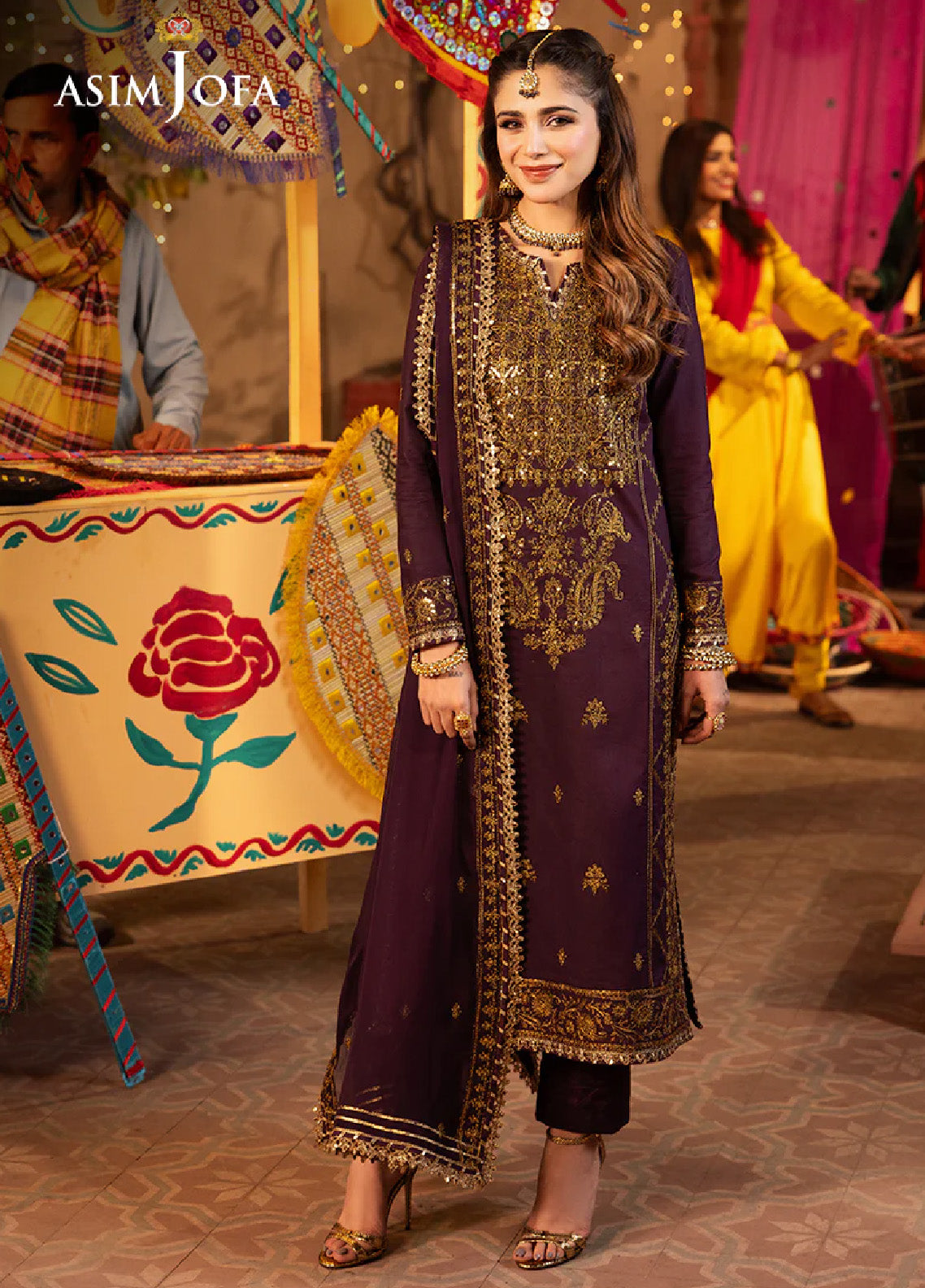 Chamak Damak By Asim Jofa Luxury Festive Embroidered Lawn 3 Piece Unstitched Suit AJ24CD AJCD-23 Chamak Damak By Asim Jofa Luxury Festive Embroidered Lawn 3 Piece Unstitched Suit AJ24CD AJCD-23