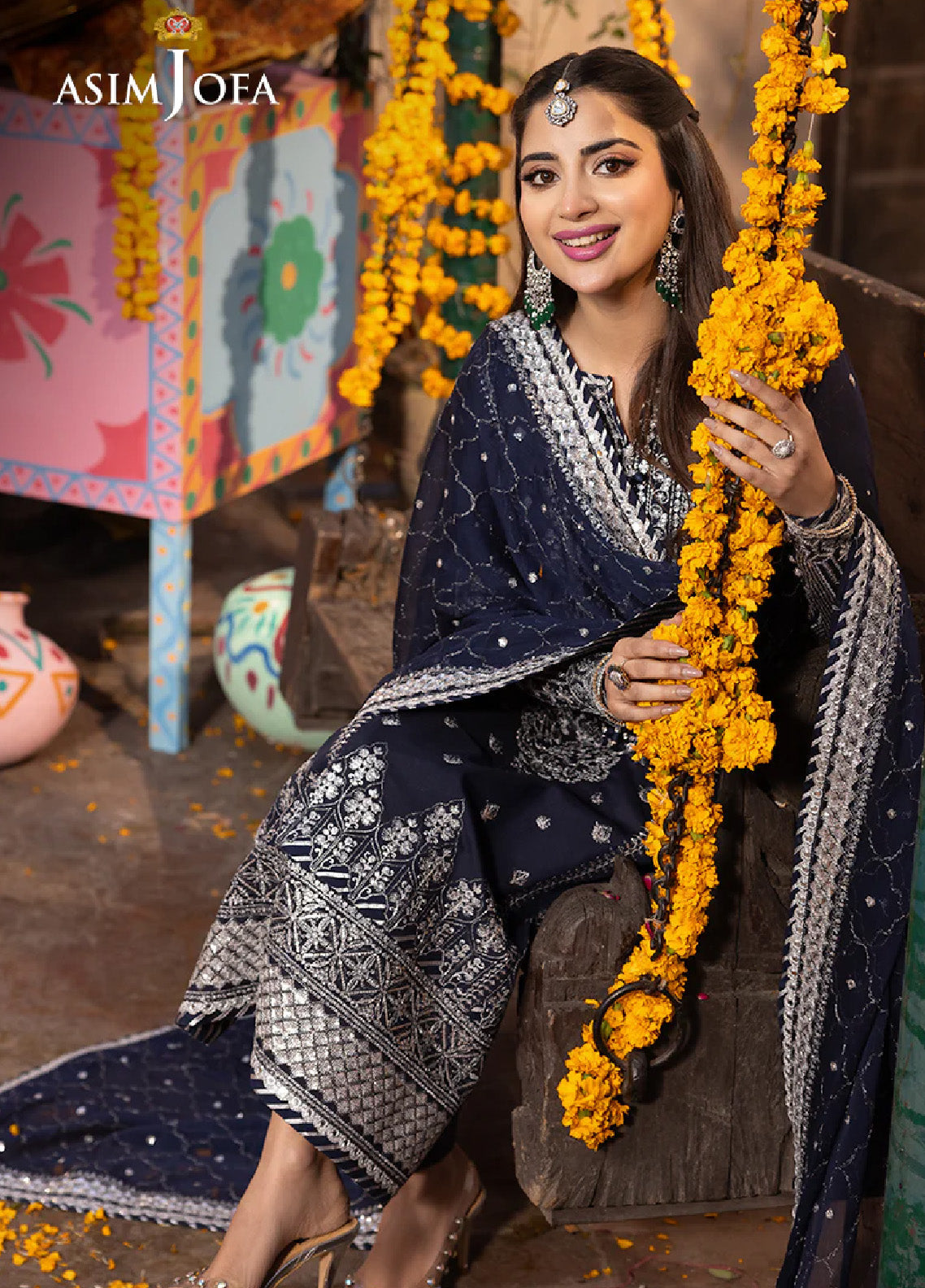 Chamak Damak By Asim Jofa Luxury Festive Embroidered Lawn 3 Piece Unstitched Suit AJ24CD AJCD-24 Chamak Damak By Asim Jofa Luxury Festive Embroidered Lawn 3 Piece Unstitched Suit AJ24CD AJCD-24