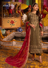 Chamak Damak By Asim Jofa Luxury Festive Embroidered Lawn 3 Piece Unstitched Suit AJ24CD AJCD-27