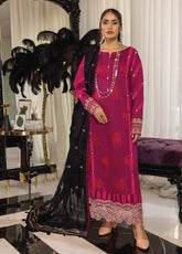 Charlotte By Humdum Embroidered Chikankari Lawn 3 Piece Unstitched Suit HD24CEL-01