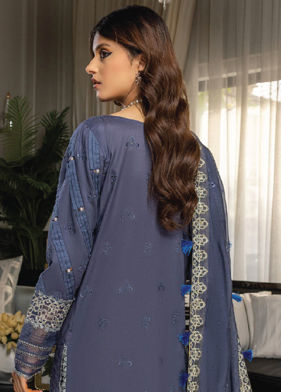 Charlotte By Humdum Embroidered Chikankari Lawn 3 Piece Unstitched Suit HD24CEL-02 Charlotte By Humdum Embroidered Chikankari Lawn 3 Piece Unstitched Suit HD24CEL-02
