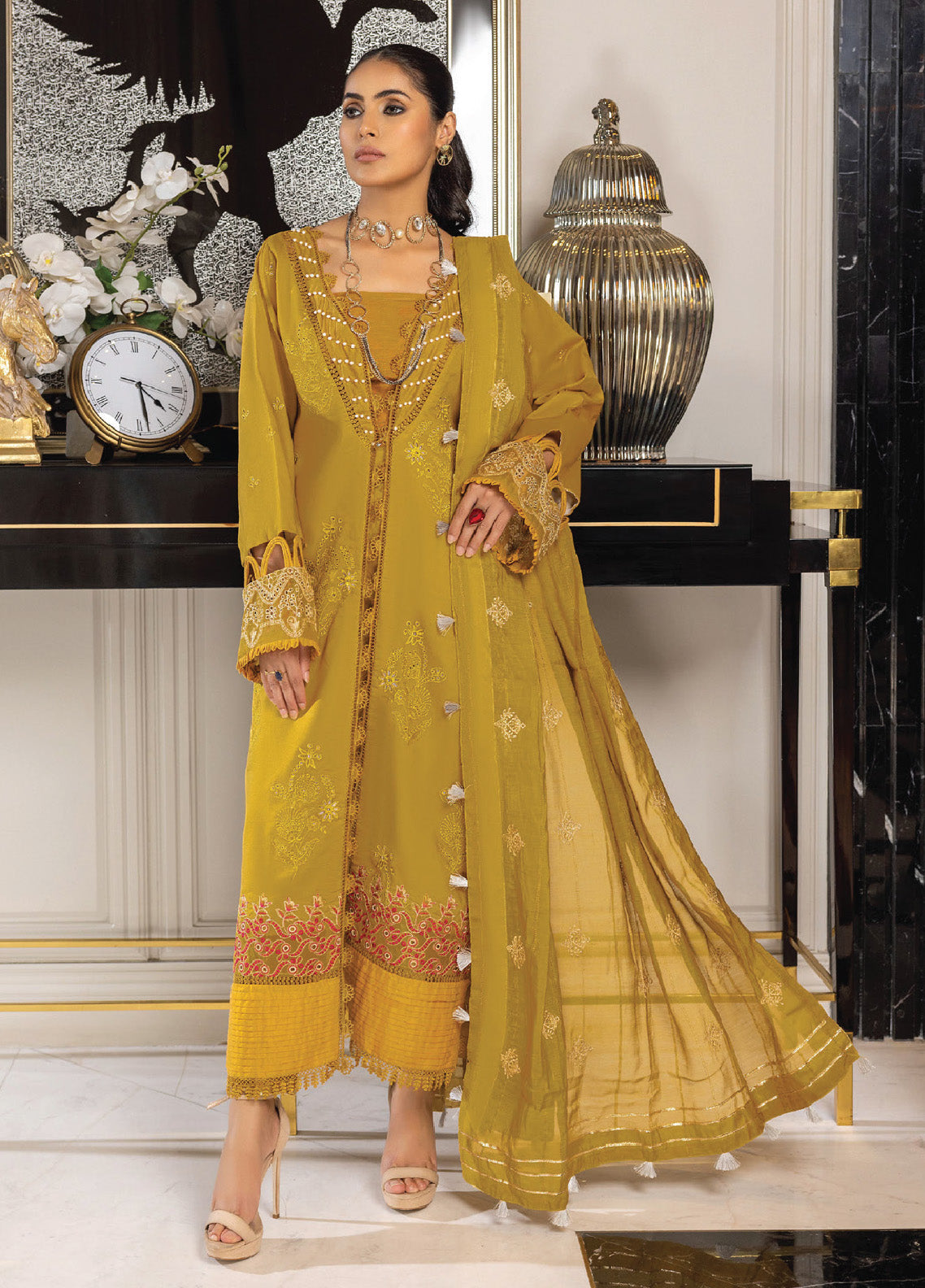 Charlotte By Humdum Embroidered Chikankari Lawn 3 Piece Unstitched Suit HD24CEL-03 Charlotte By Humdum Embroidered Chikankari Lawn 3 Piece Unstitched Suit HD24CEL-03