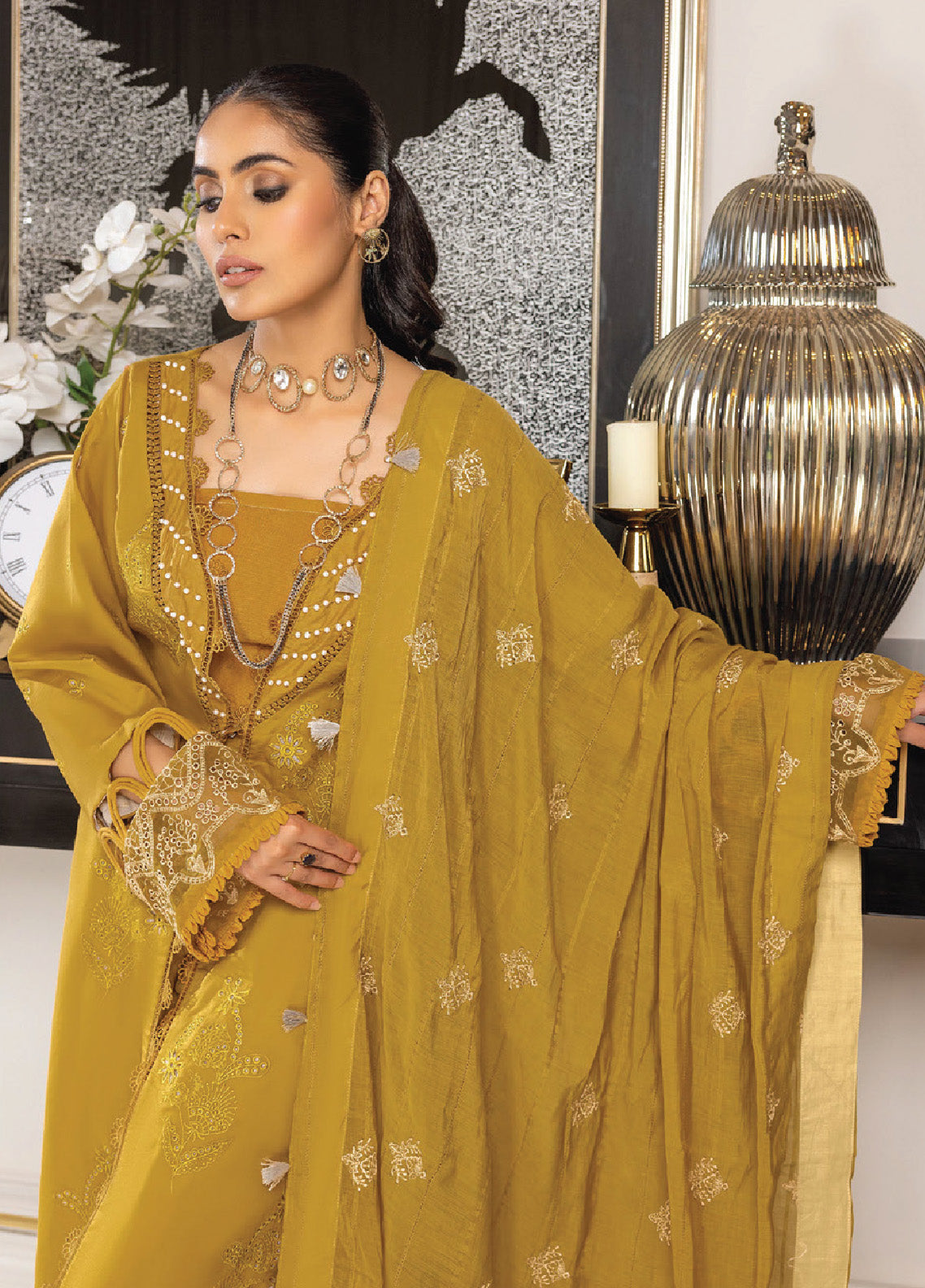 Charlotte By Humdum Embroidered Chikankari Lawn 3 Piece Unstitched Suit HD24CEL-03 Charlotte By Humdum Embroidered Chikankari Lawn 3 Piece Unstitched Suit HD24CEL-03