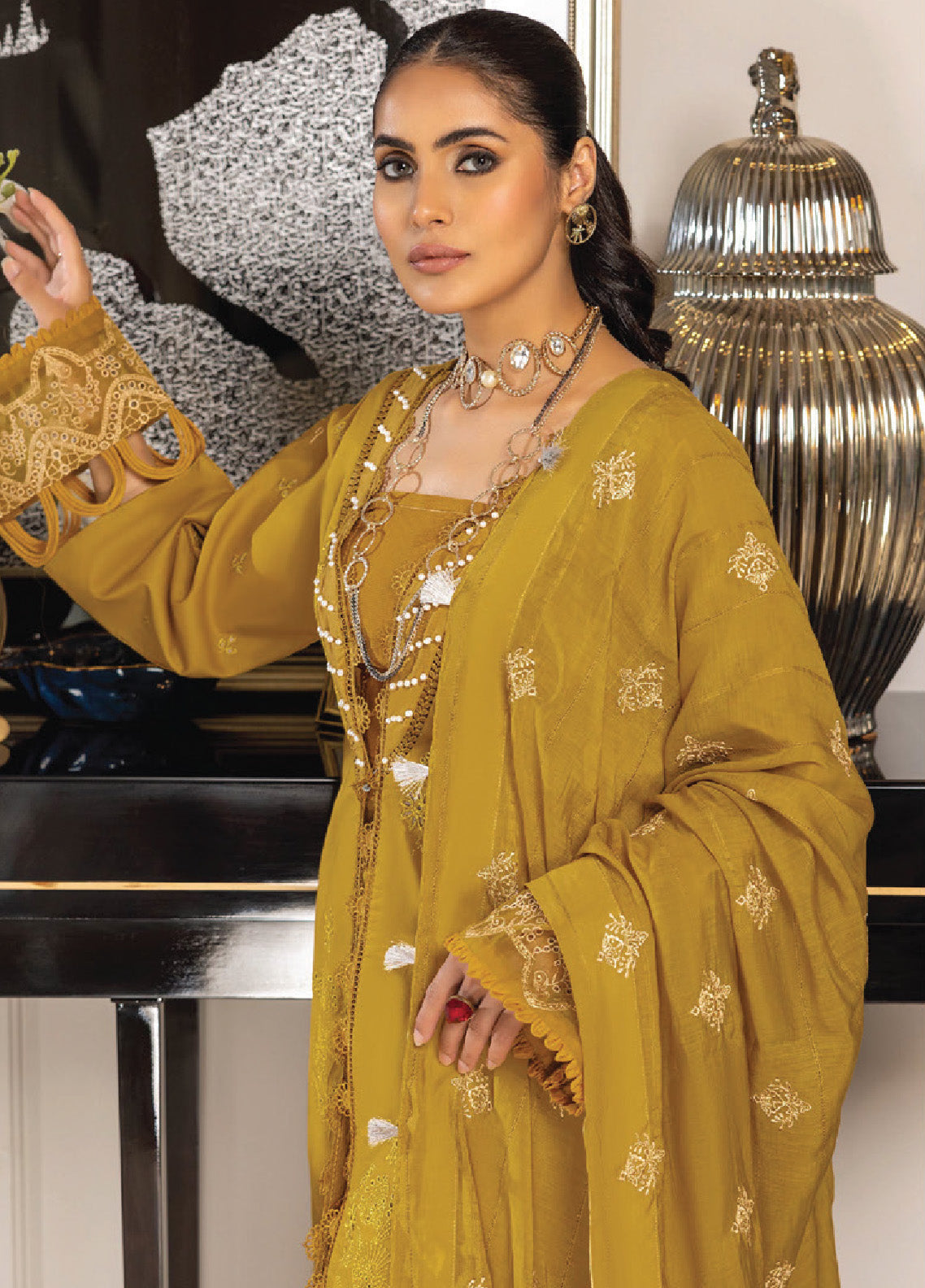 Charlotte By Humdum Embroidered Chikankari Lawn 3 Piece Unstitched Suit HD24CEL-03 Charlotte By Humdum Embroidered Chikankari Lawn 3 Piece Unstitched Suit HD24CEL-03