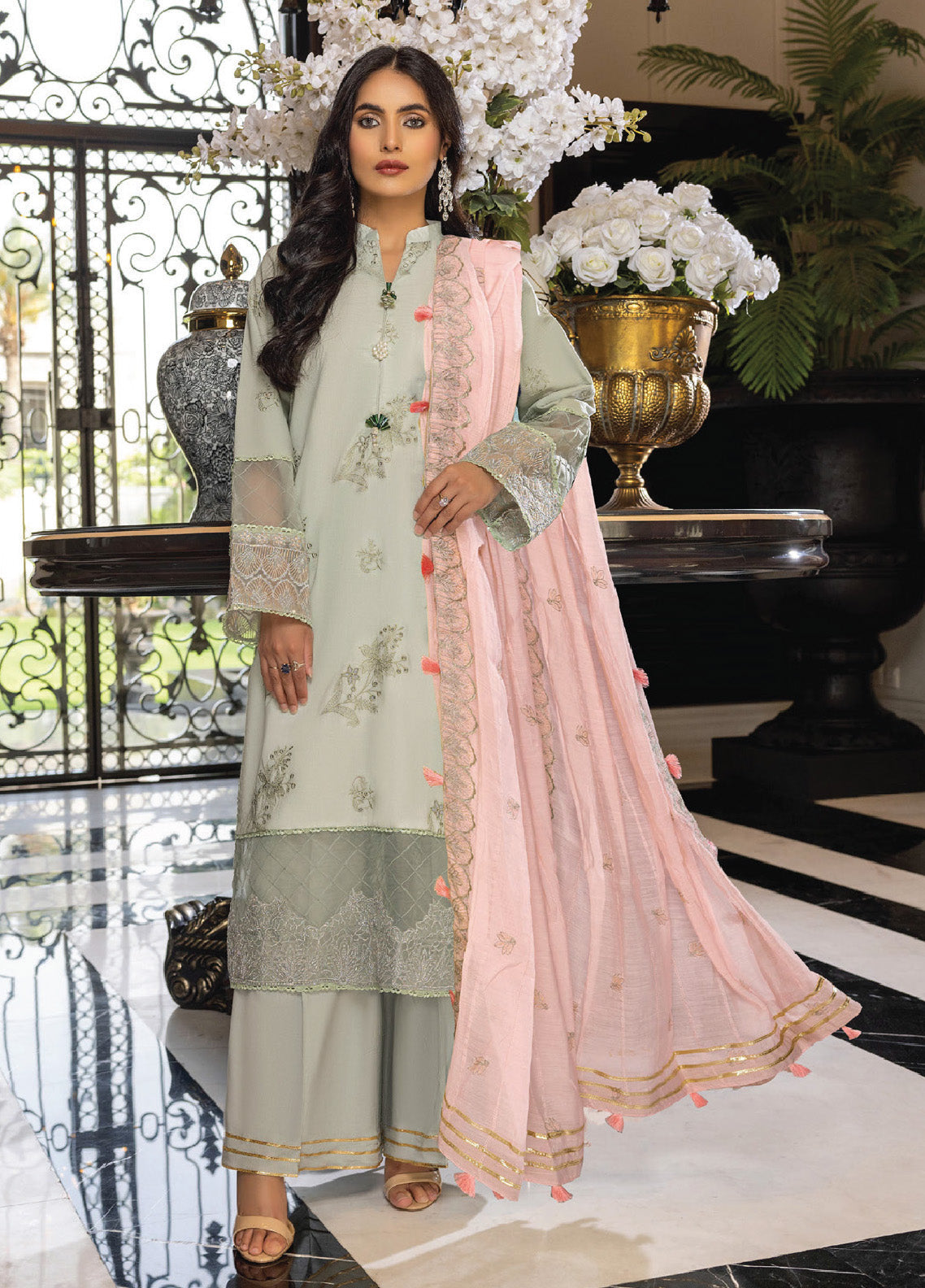 Charlotte By Humdum Embroidered Chikankari Lawn 3 Piece Unstitched Suit HD24CEL-05 Charlotte By Humdum Embroidered Chikankari Lawn 3 Piece Unstitched Suit HD24CEL-05