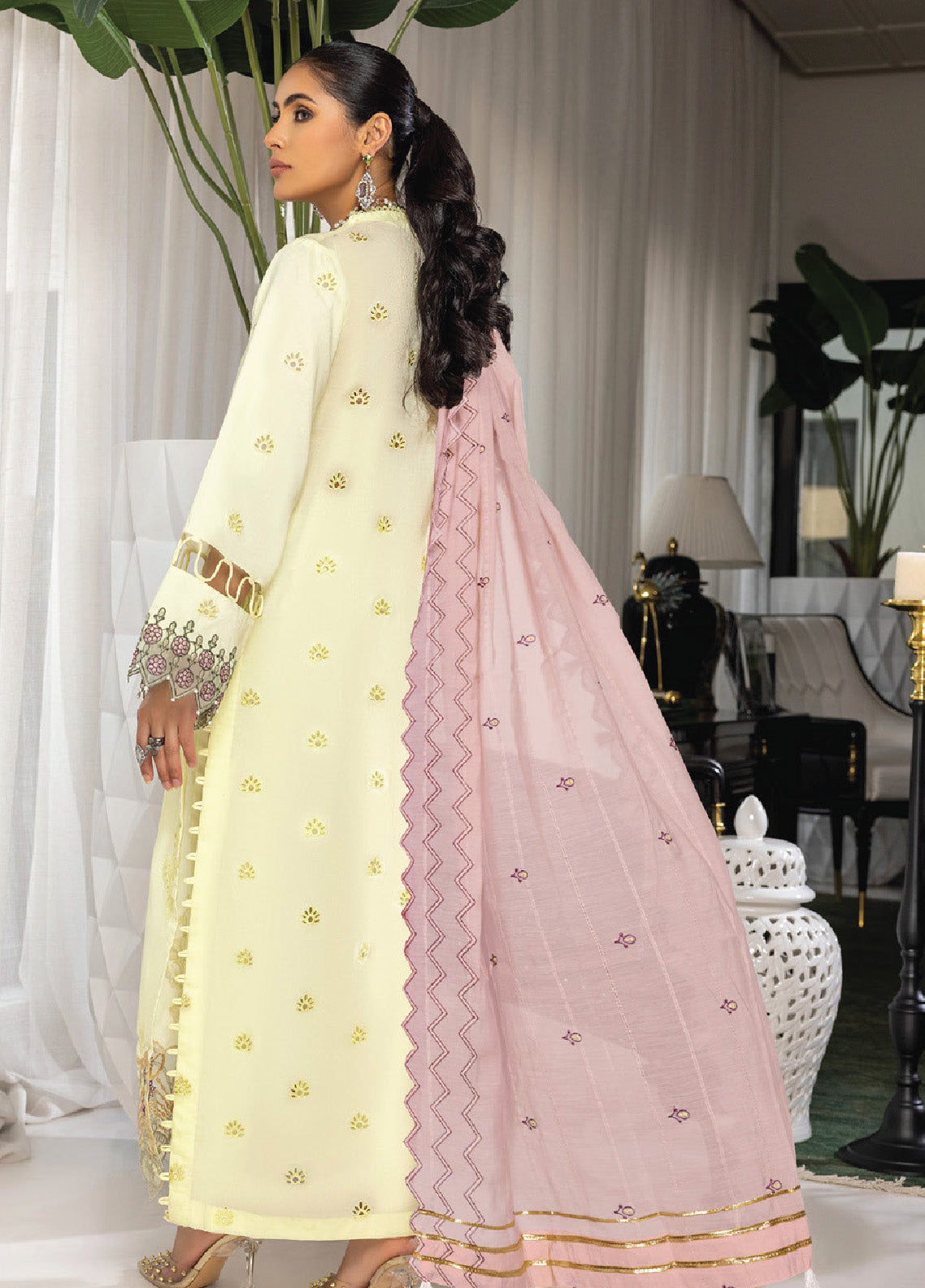 Charlotte By Humdum Embroidered Chikankari Lawn 3 Piece Unstitched Suit HD24CEL-06 Charlotte By Humdum Embroidered Chikankari Lawn 3 Piece Unstitched Suit HD24CEL-06