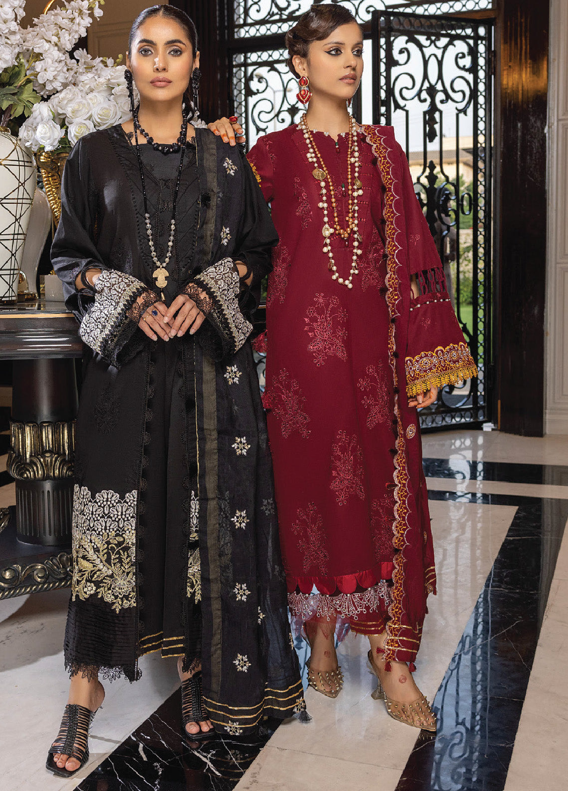 Charlotte By Humdum Embroidered Chikankari Lawn 3 Piece Unstitched Suit HD24CEL-08 Charlotte By Humdum Embroidered Chikankari Lawn 3 Piece Unstitched Suit HD24CEL-08