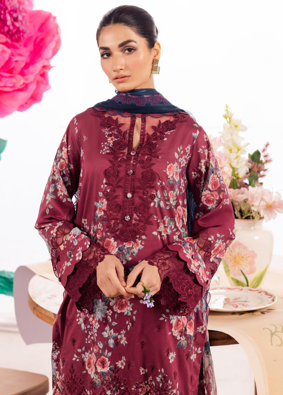 Dahlia By Iznik Embroidered Luxury Lawn 3 Piece Unstitched Suit IZ24DLL 11 SOLISTICE Dahlia By Iznik Embroidered Luxury Lawn 3 Piece Unstitched Suit IZ24DLL 11 SOLISTICE