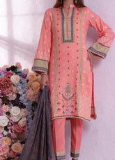 Daman By VS Textile Printed Cambric Unstitched 3 Piece Suit - 10