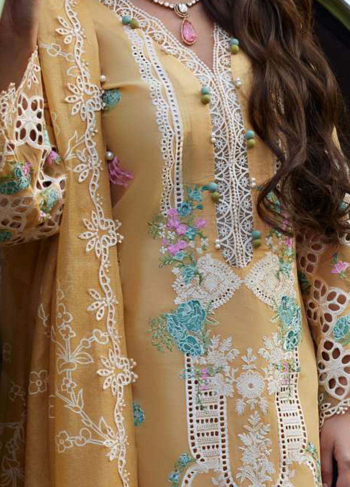 Elaf Premium Eid Edit Embroidered Lawn 3 Piece Unstitched Suit EF24PEE D-02B DANIA Elaf Premium Eid Edit Embroidered Lawn 3 Piece Unstitched Suit EF24PEE D-02B DANIA