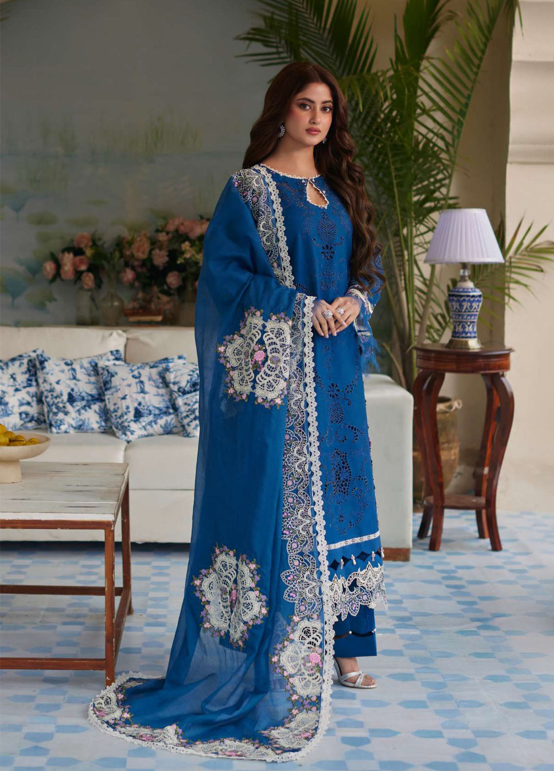 Elaf Premium Eid Edit Embroidered Lawn 3 Piece Unstitched Suit EF24PEE D-04 ALMAS Elaf Premium Eid Edit Embroidered Lawn 3 Piece Unstitched Suit EF24PEE D-04 ALMAS