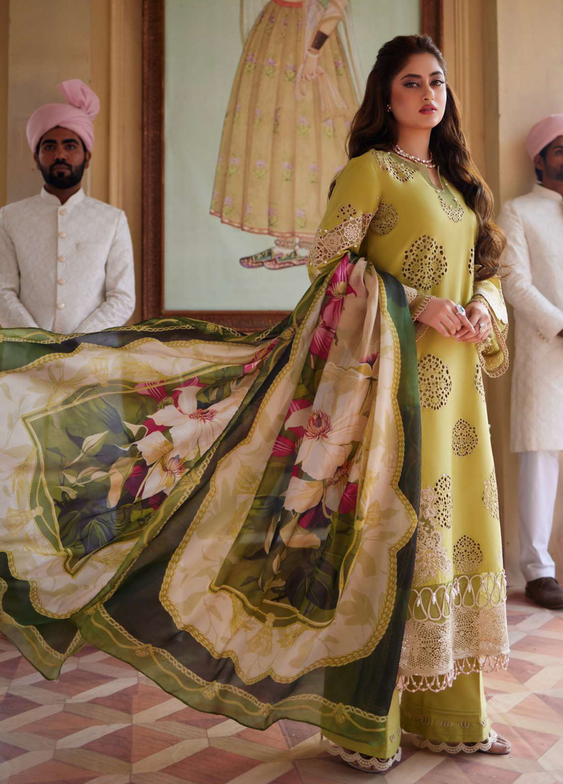 Elaf Premium Eid Edit Embroidered Lawn 3 Piece Unstitched Suit EF24PEE D-05 MEENAH Elaf Premium Eid Edit Embroidered Lawn 3 Piece Unstitched Suit EF24PEE D-05 MEENAH