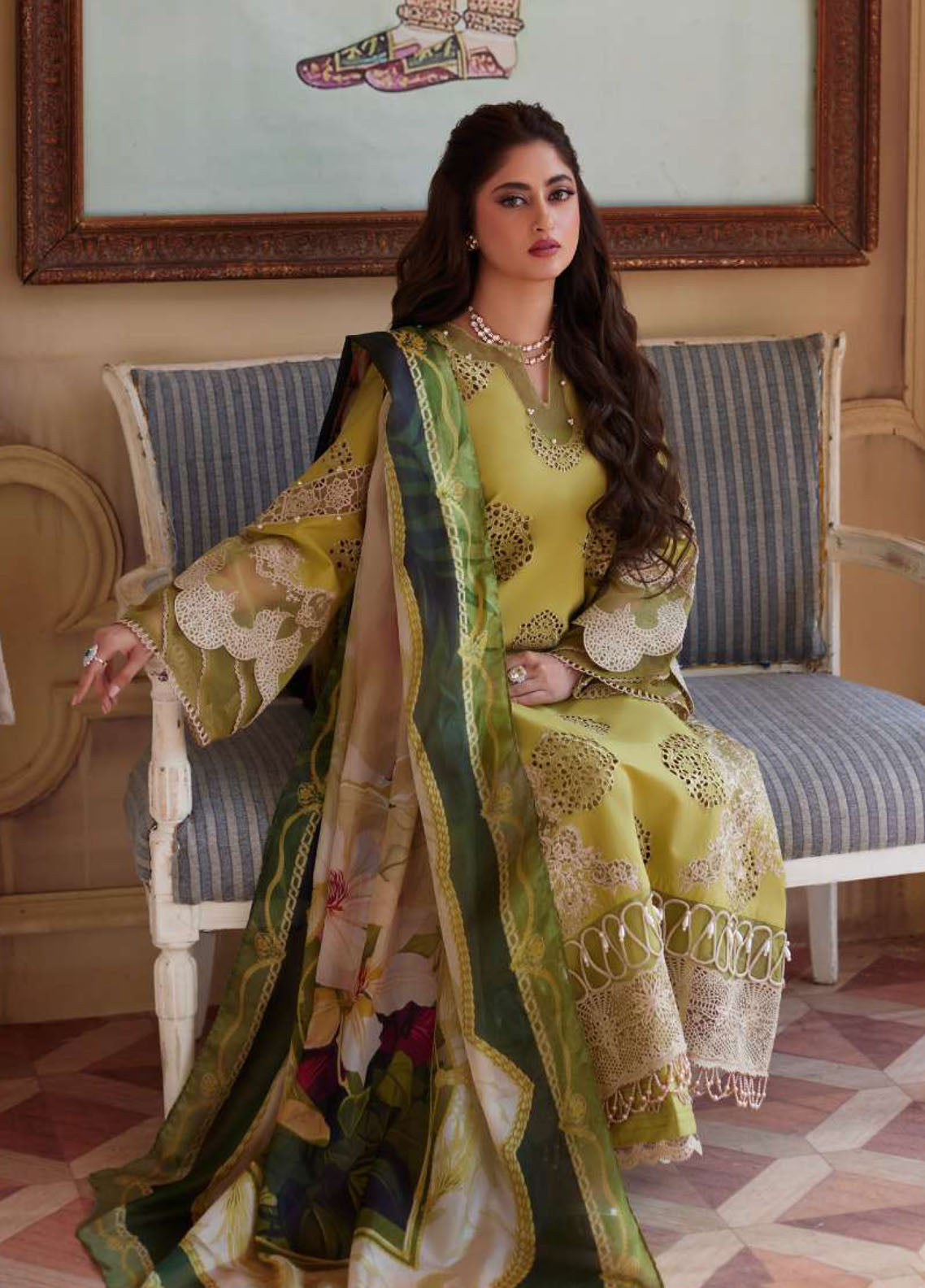Elaf Premium Eid Edit Embroidered Lawn 3 Piece Unstitched Suit EF24PEE D-05 MEENAH Elaf Premium Eid Edit Embroidered Lawn 3 Piece Unstitched Suit EF24PEE D-05 MEENAH
