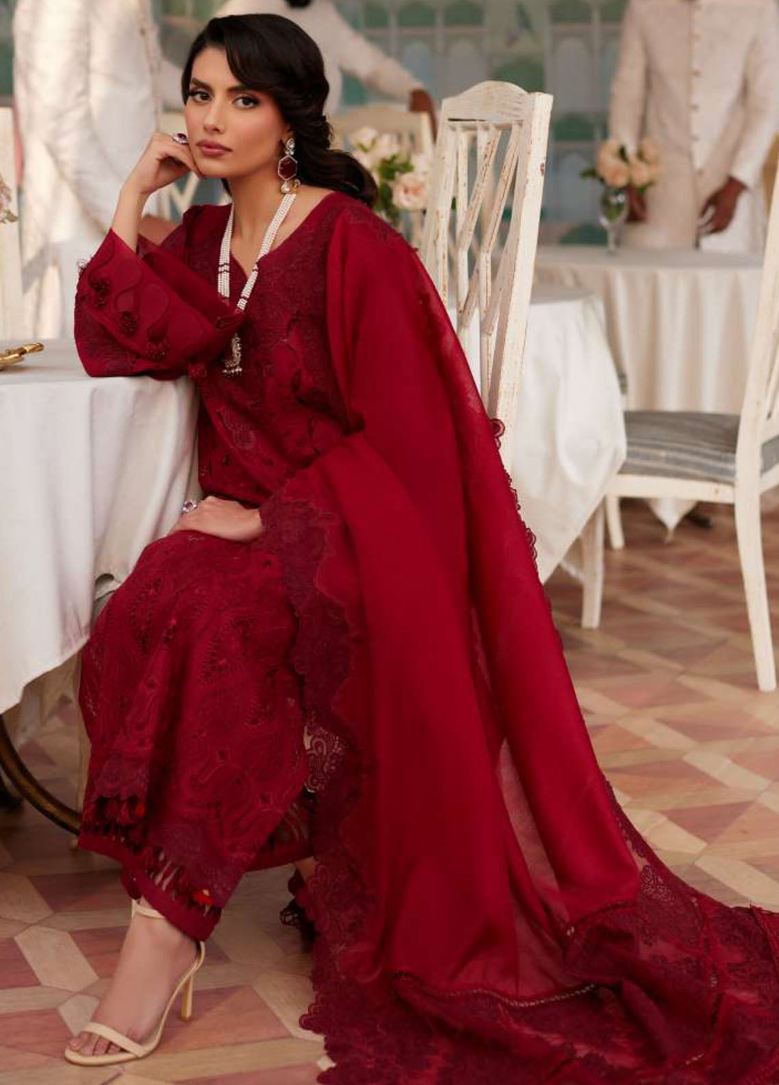 Elaf Premium Eid Edit Embroidered Lawn 3 Piece Unstitched Suit EF24PEE D-06 WAFA Elaf Premium Eid Edit Embroidered Lawn 3 Piece Unstitched Suit EF24PEE D-06 WAFA