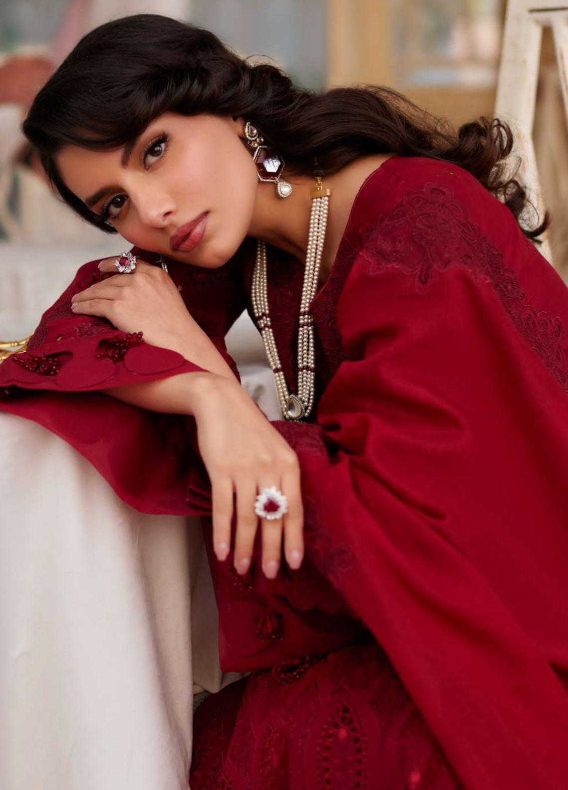 Elaf Premium Eid Edit Embroidered Lawn 3 Piece Unstitched Suit EF24PEE D-06 WAFA Elaf Premium Eid Edit Embroidered Lawn 3 Piece Unstitched Suit EF24PEE D-06 WAFA