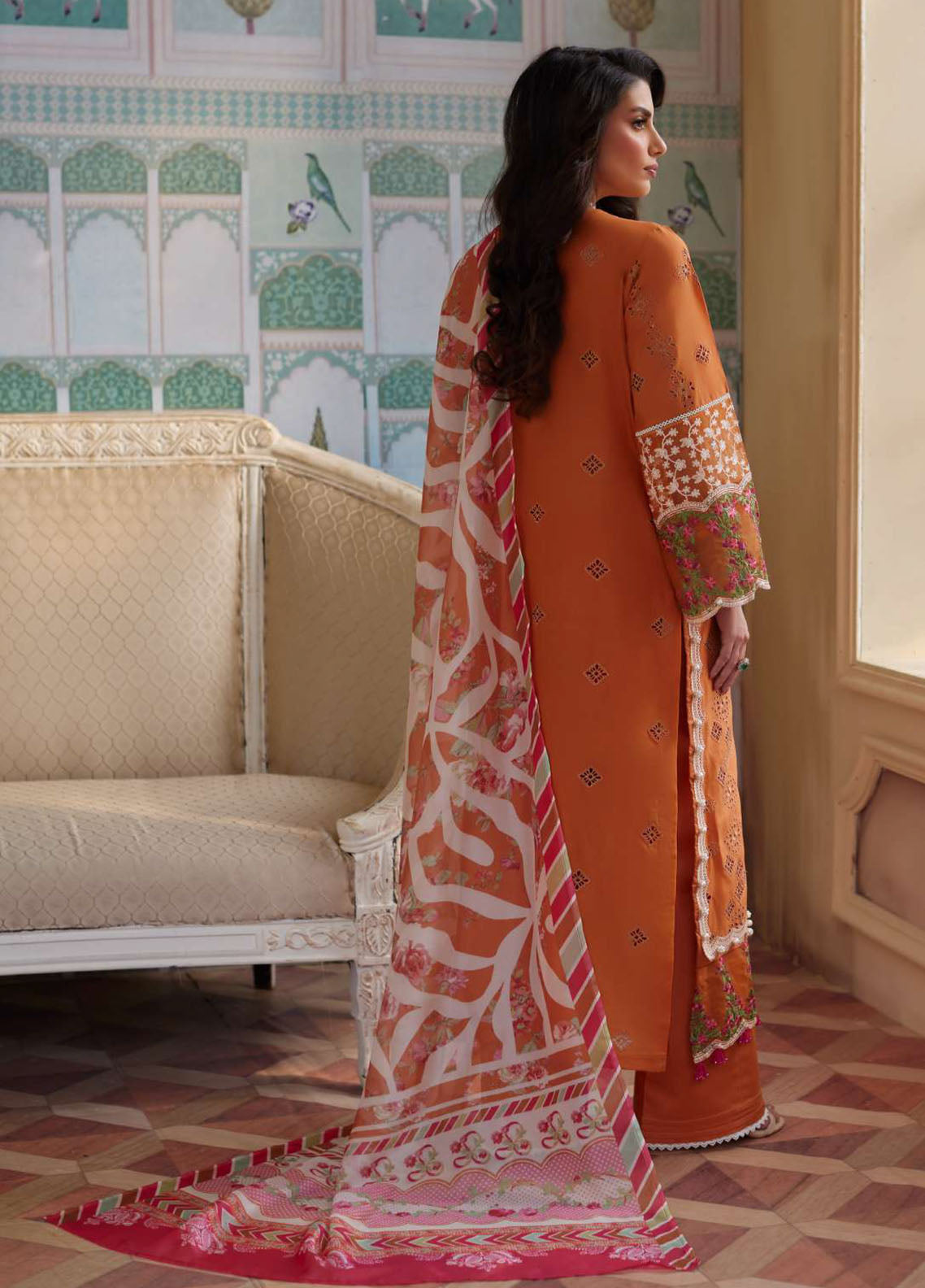 Elaf Premium Eid Edit Embroidered Lawn 3 Piece Unstitched Suit EF24PEE D-09 ELNAZ Elaf Premium Eid Edit Embroidered Lawn 3 Piece Unstitched Suit EF24PEE D-09 ELNAZ