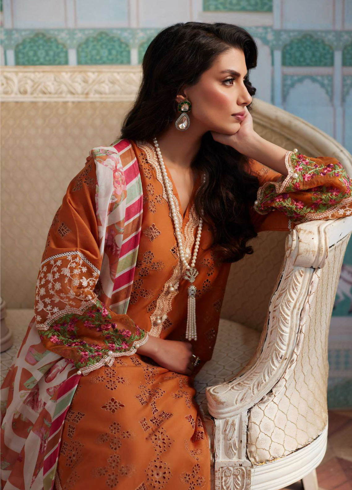 Elaf Premium Eid Edit Embroidered Lawn 3 Piece Unstitched Suit EF24PEE D-09 ELNAZ Elaf Premium Eid Edit Embroidered Lawn 3 Piece Unstitched Suit EF24PEE D-09 ELNAZ